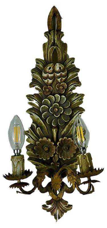 Polychrome and Wood Sconce, 1960s