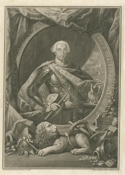 Filippo Morghen after Paderni, Portrait of Charles III of Spain, Print