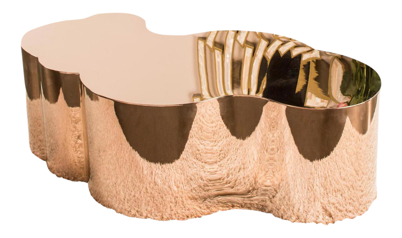 Luca Rose Gold Coffee Table Chairish