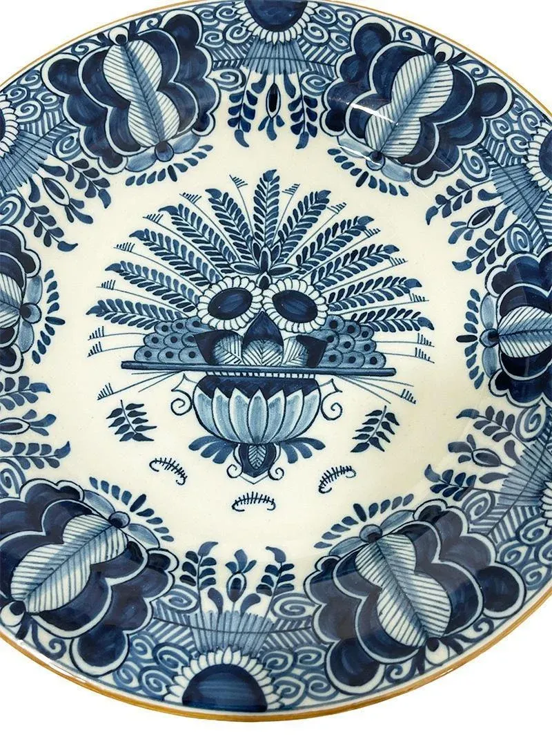 B-Set /  Tichelaar Makkum サイドプレート Large Wall Plate from Royal Tichelaar Makkum, 1940s | Chairish