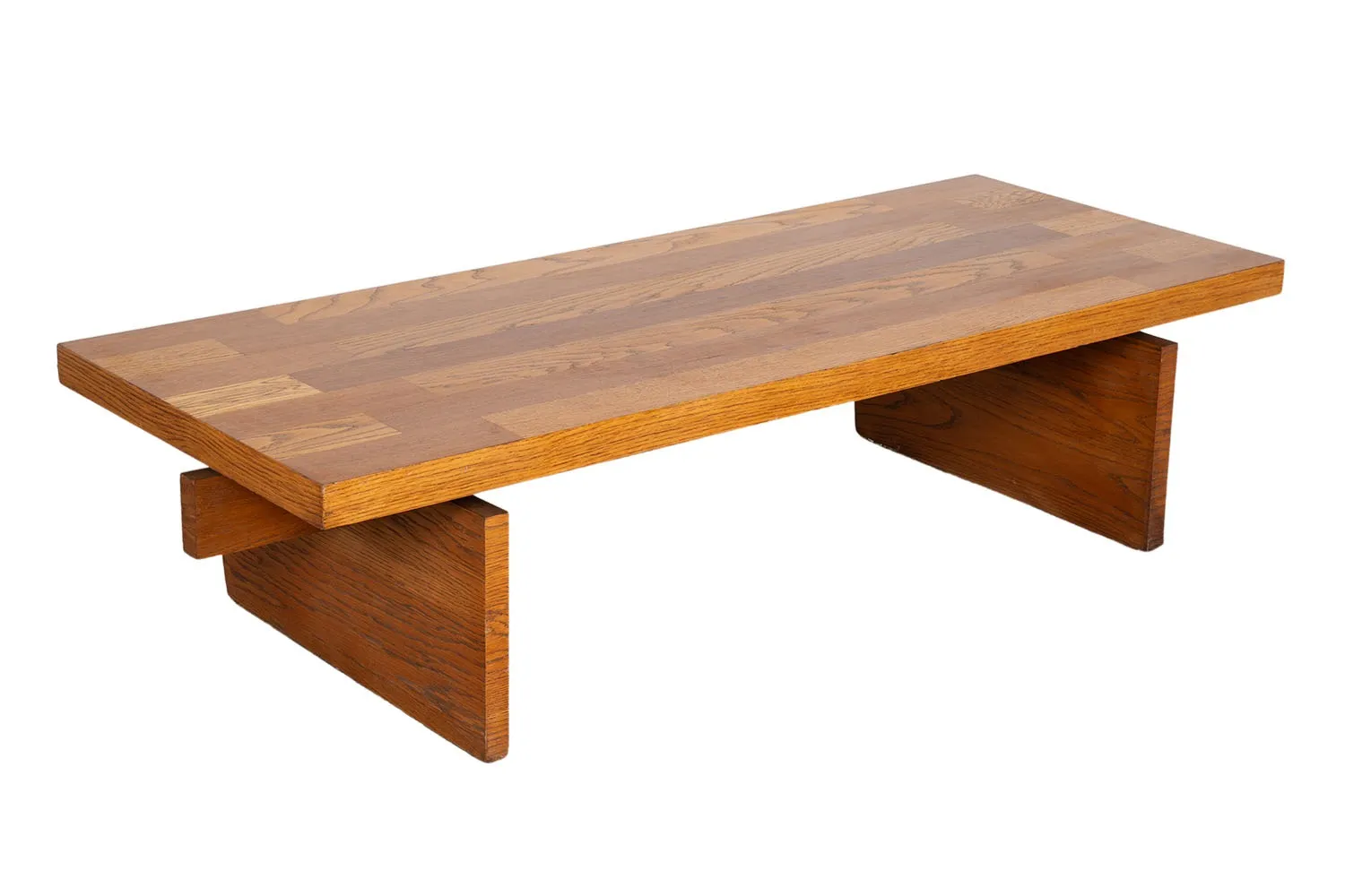 1980s Mid-Century Lane Brutalist Coffee Table Bench | Chairish