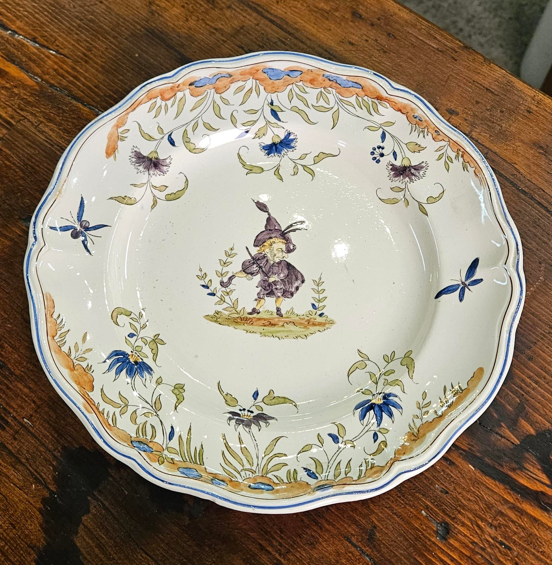 フランスアンティークLongchamp23センチプレート Circa 1890 