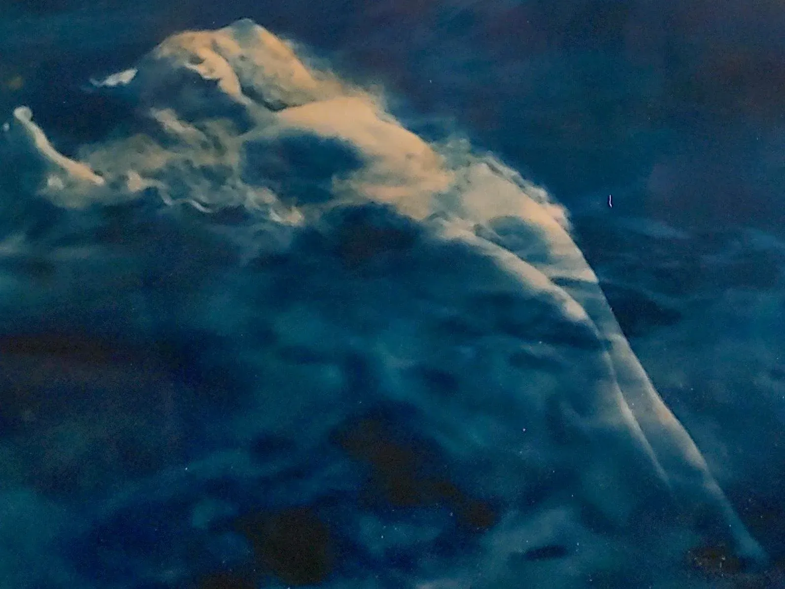 Edward Sheriff Curtis 1910s Floating Aphrodite-Blue Toned Silver Gelatin Photo