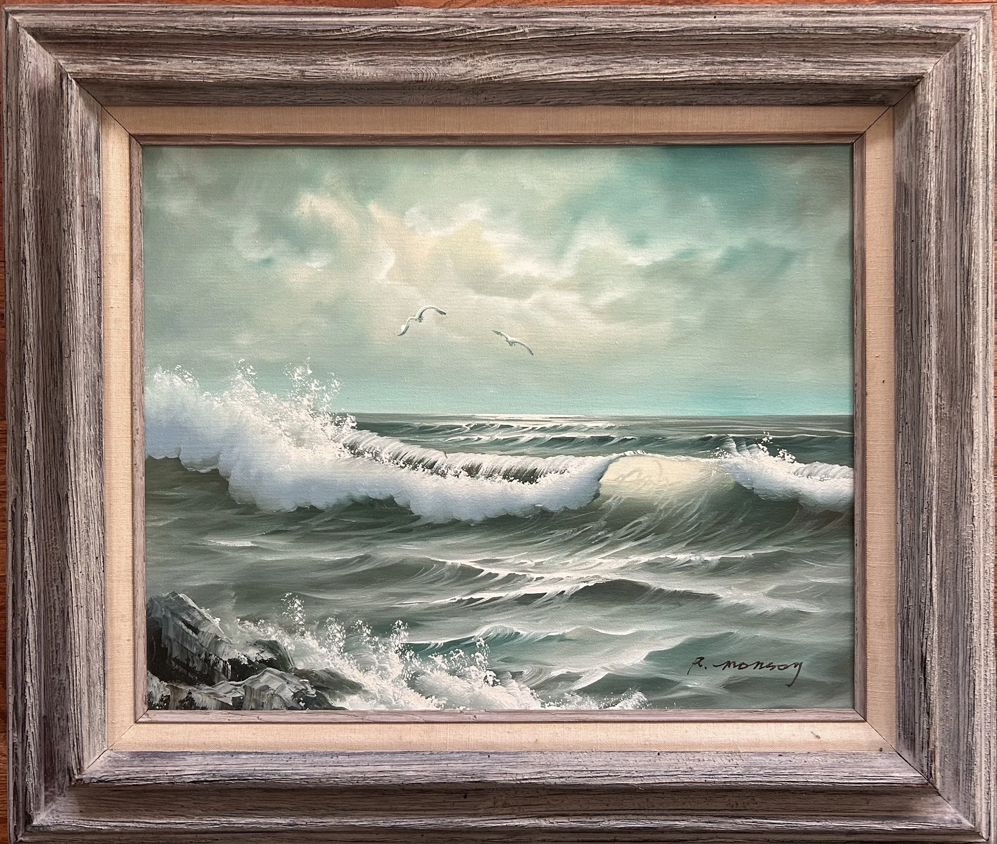 油彩画「Осеннее раздумье」 1946年 Kazonn O.A. s-l1200.jpg