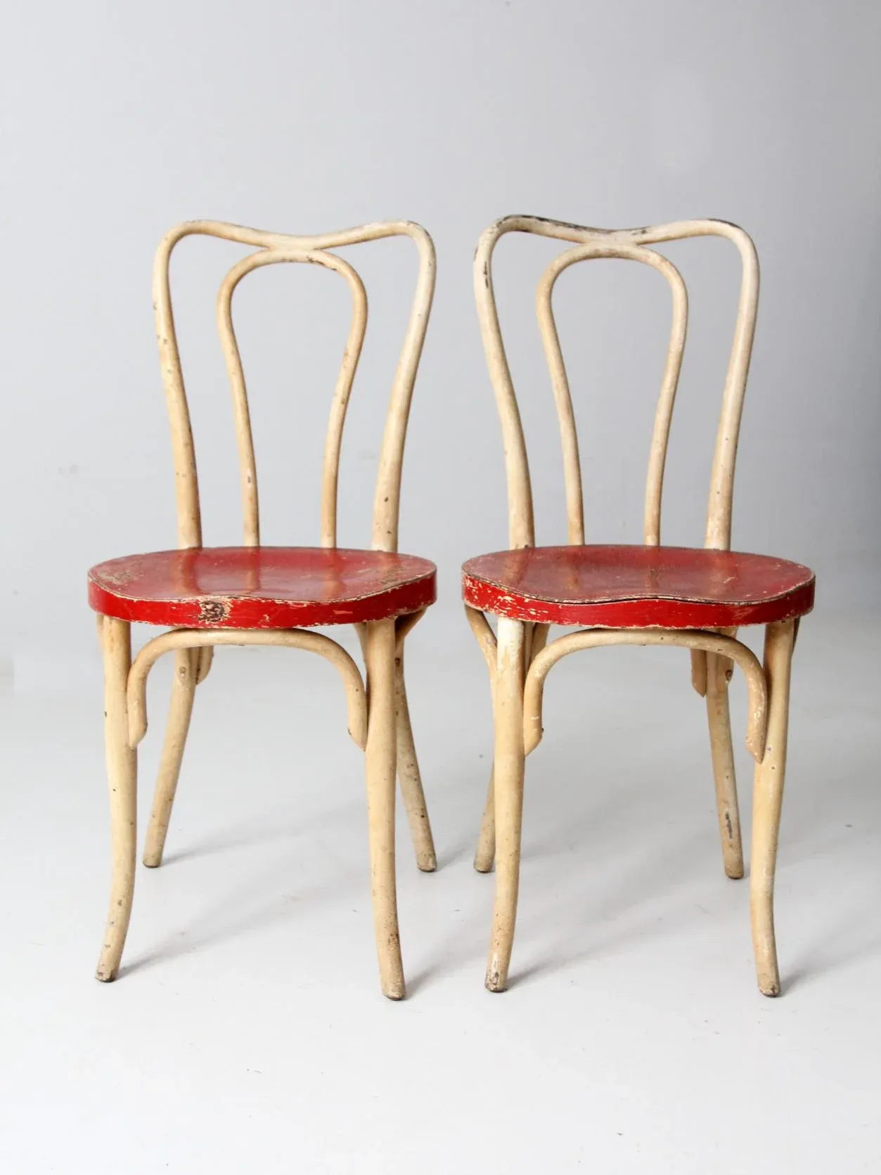 Antique Painted Bentwood Cafe Chairs Pair Chairish