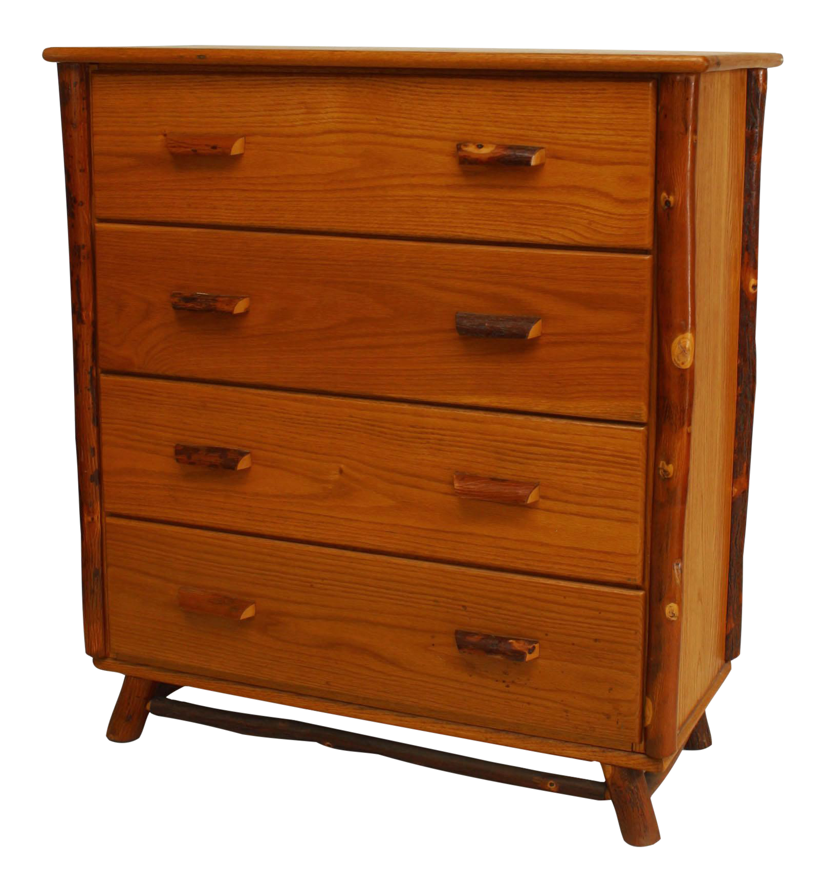 Rustic Old Hickory Oak Chest Chairish