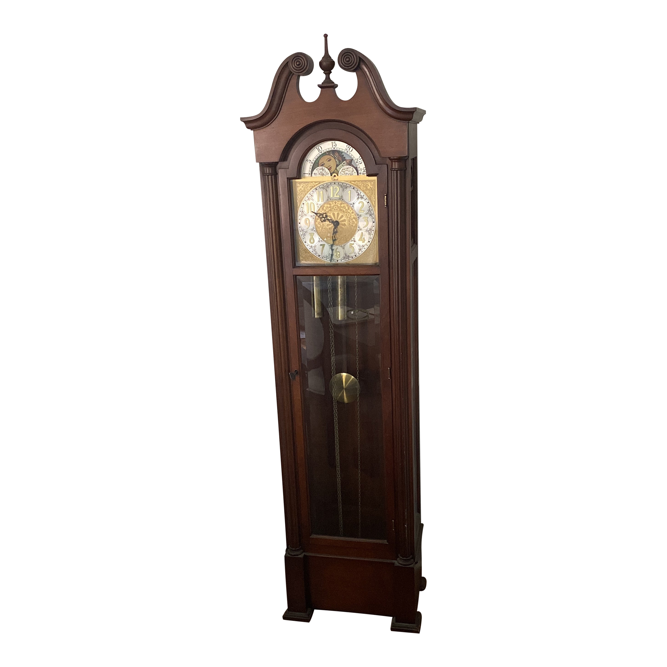 1970s Colonial of Zeeland Grandfather Clock Chairish