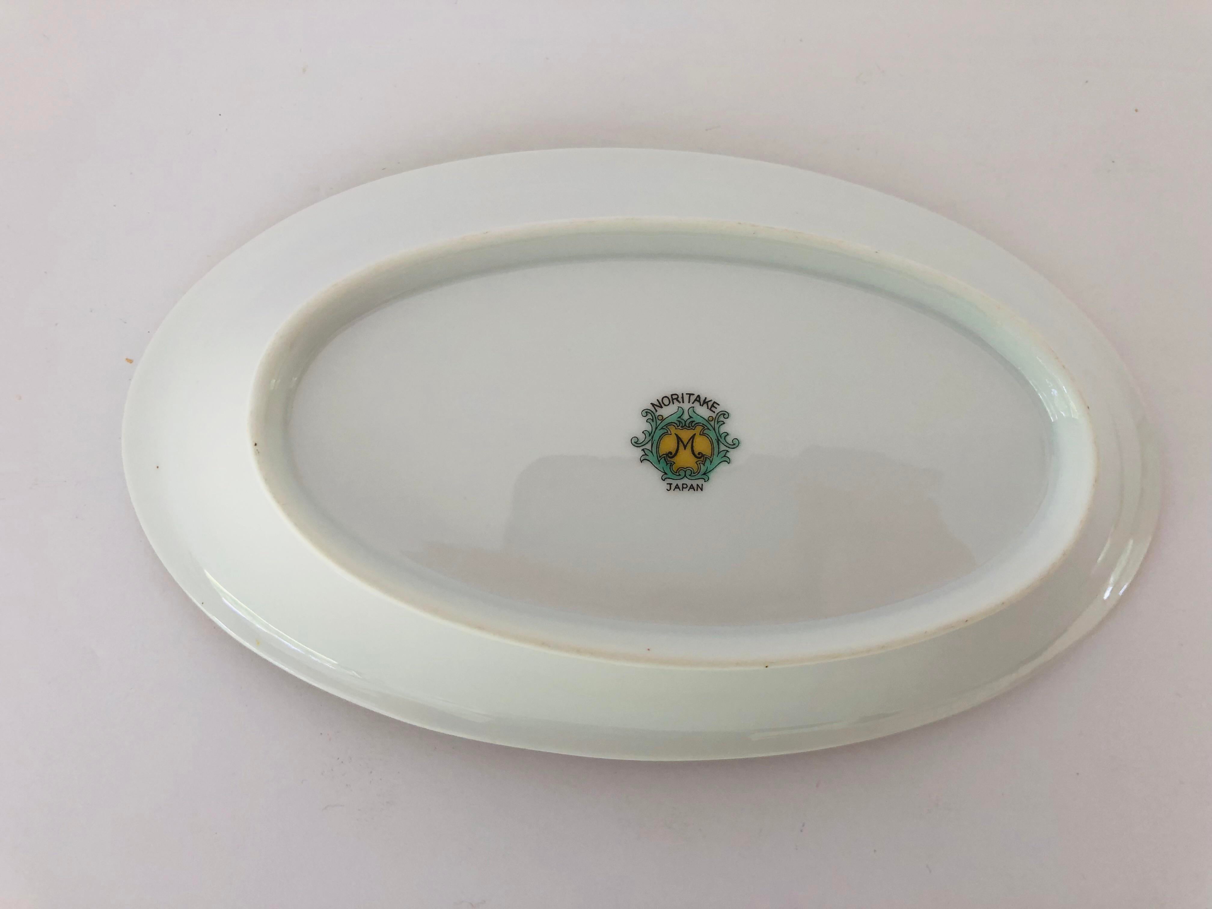 Noritake China Marked “m “ Japan Floral Design Small Serving