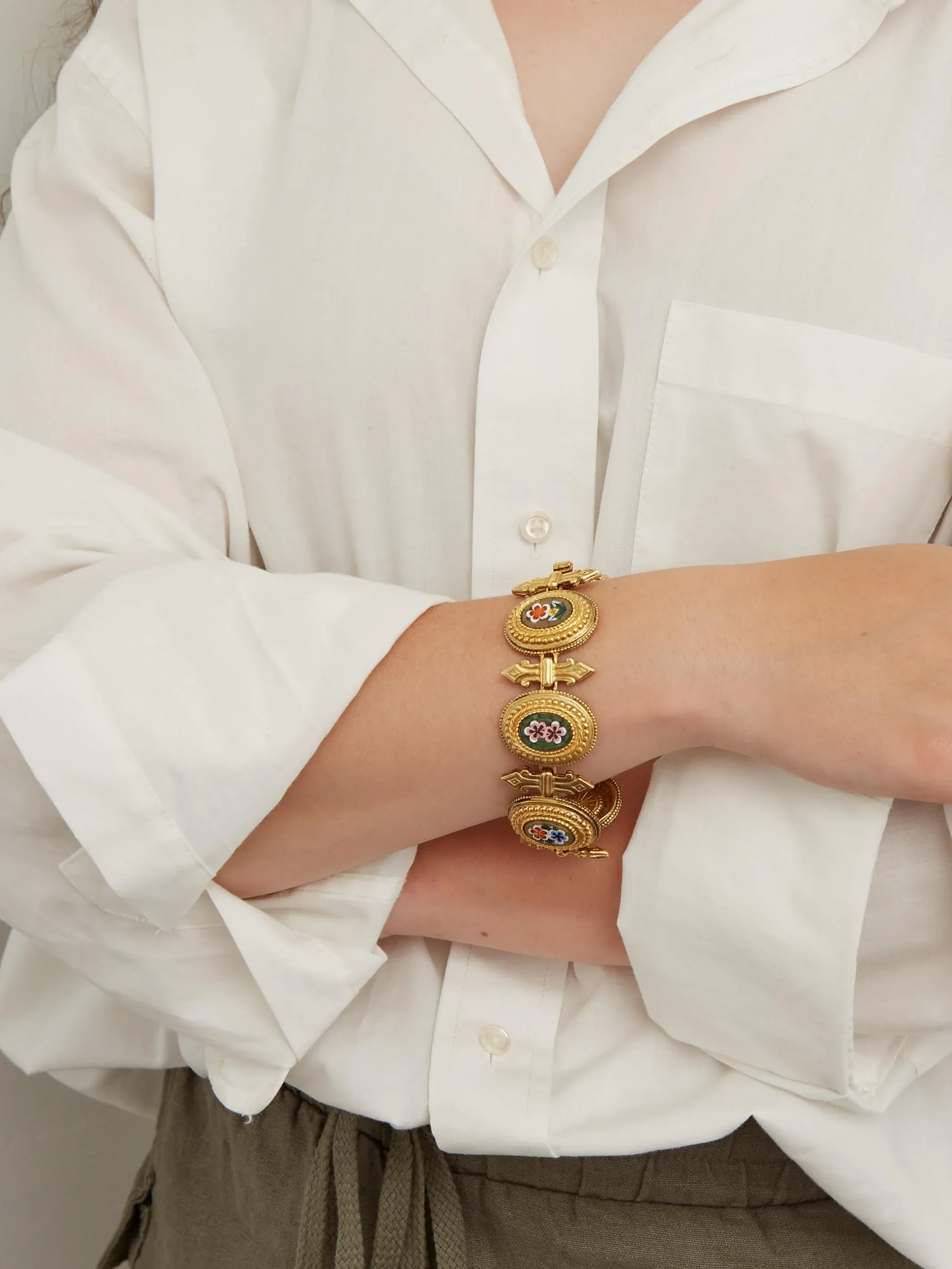 Isabetta 24K Gold Electroplate Bracelet by Ben Amun Chairish