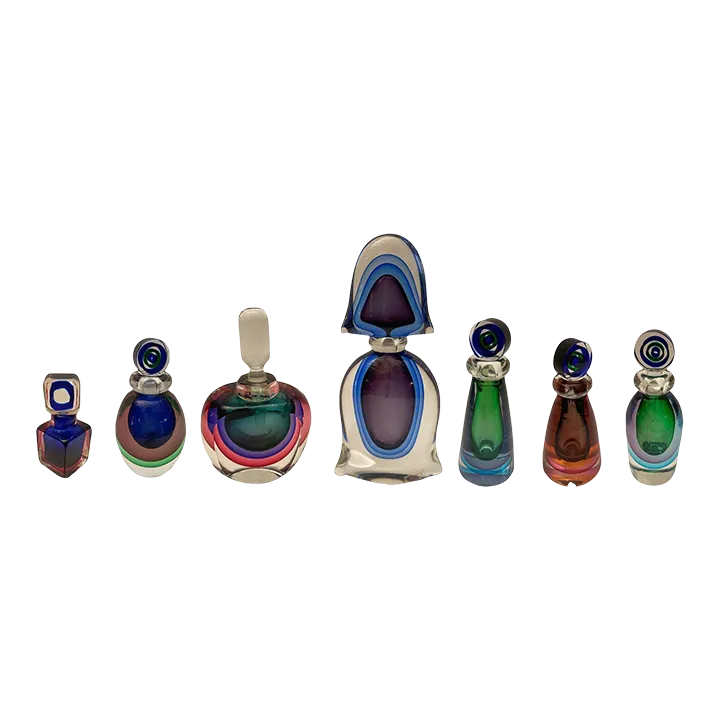 1960s Murano Glass Perfume Bottles Set of 7 Chairish