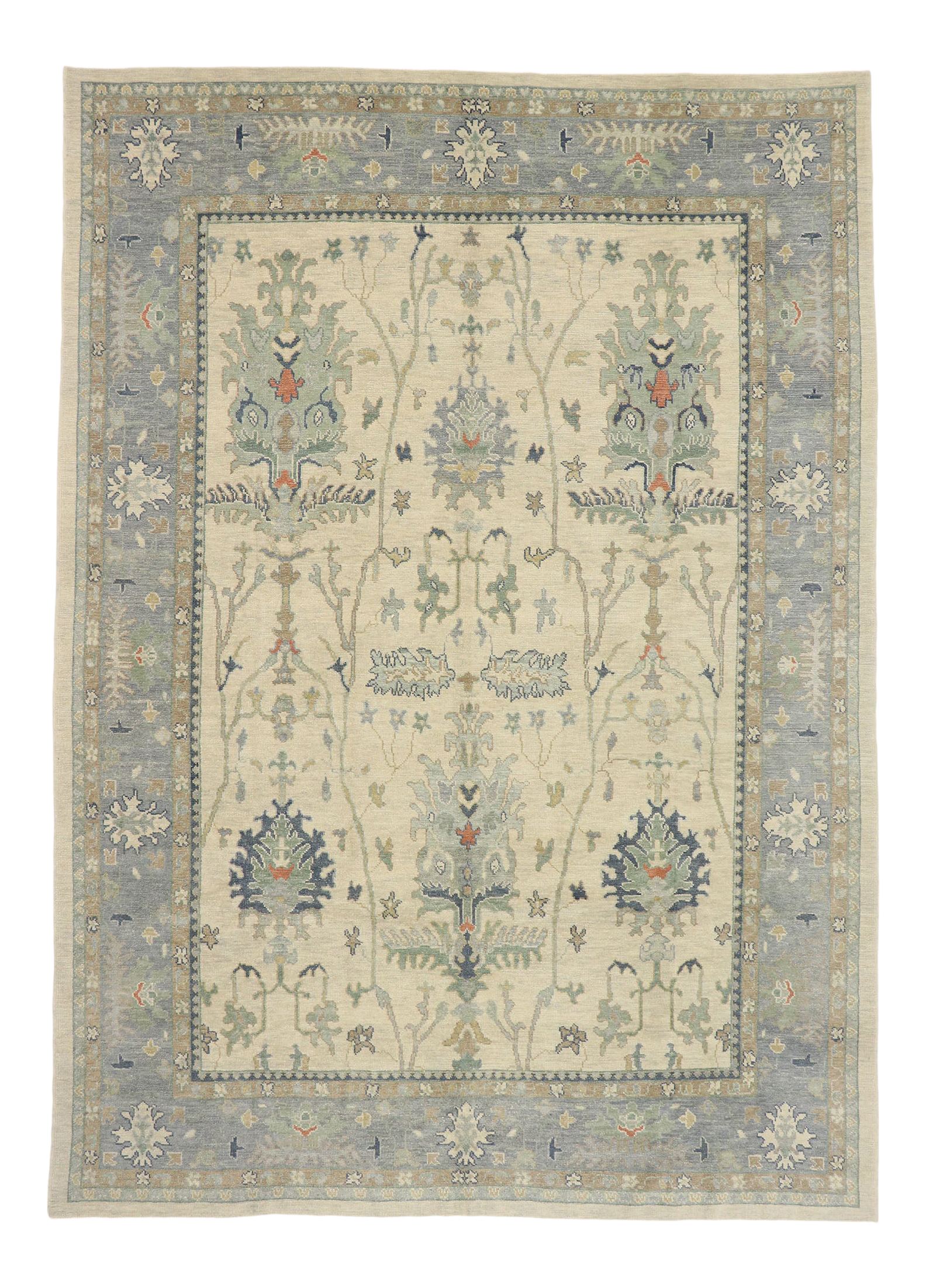 Turkish Oushak Rug, 09'10 X 13'08 | Chairish
