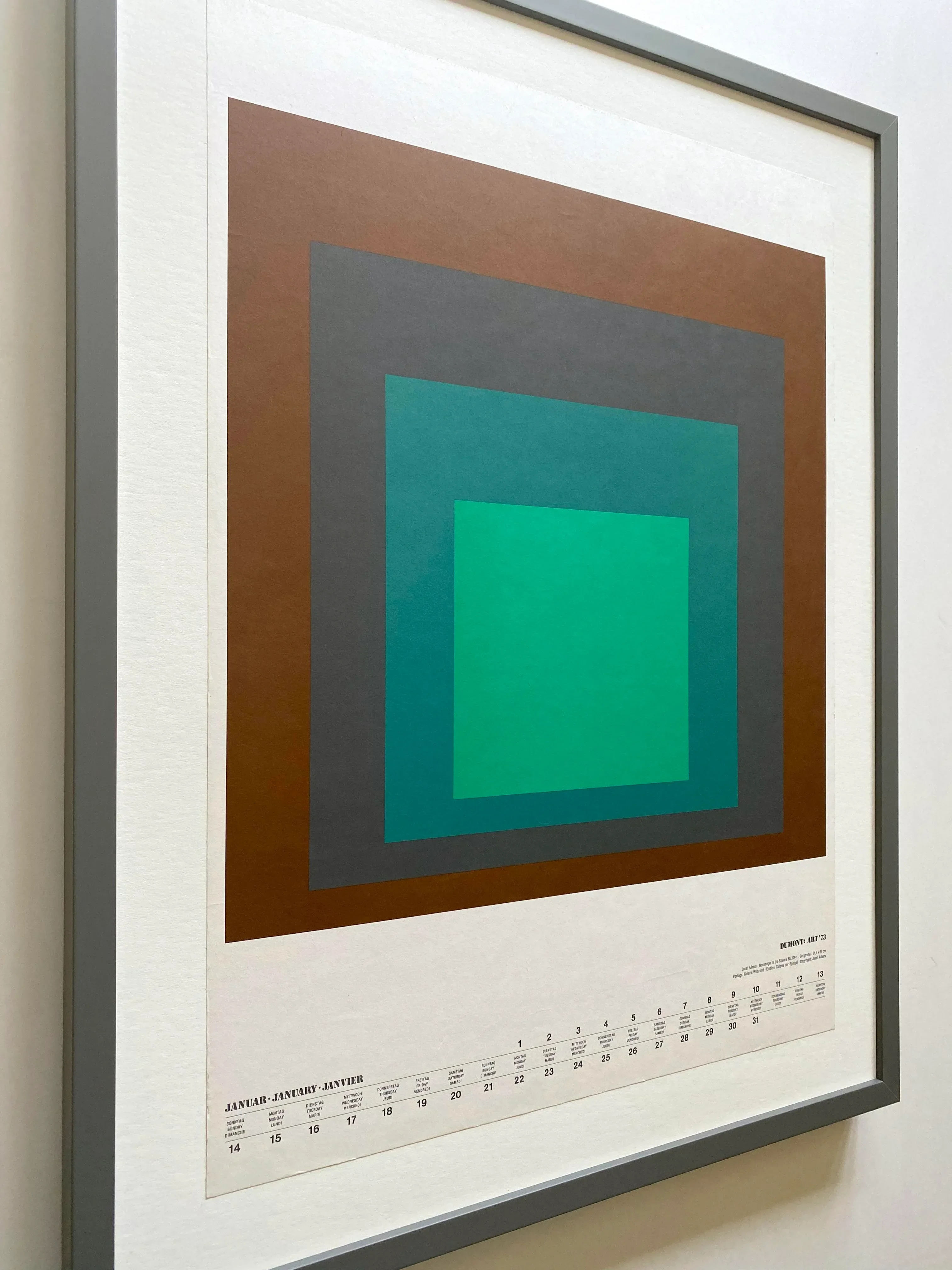 絵画 1S-3 A-1 josef-albers-vintage-1973-mid-