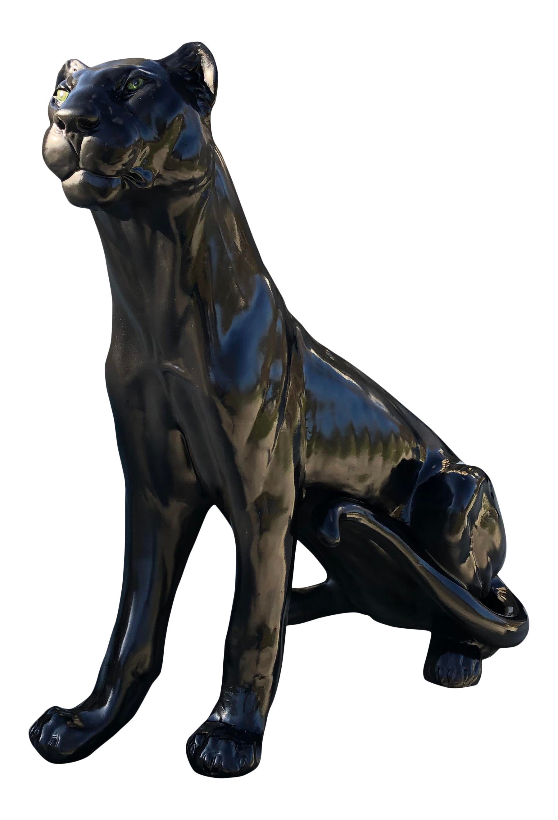 Vintage Life-Size Black Panther Statue