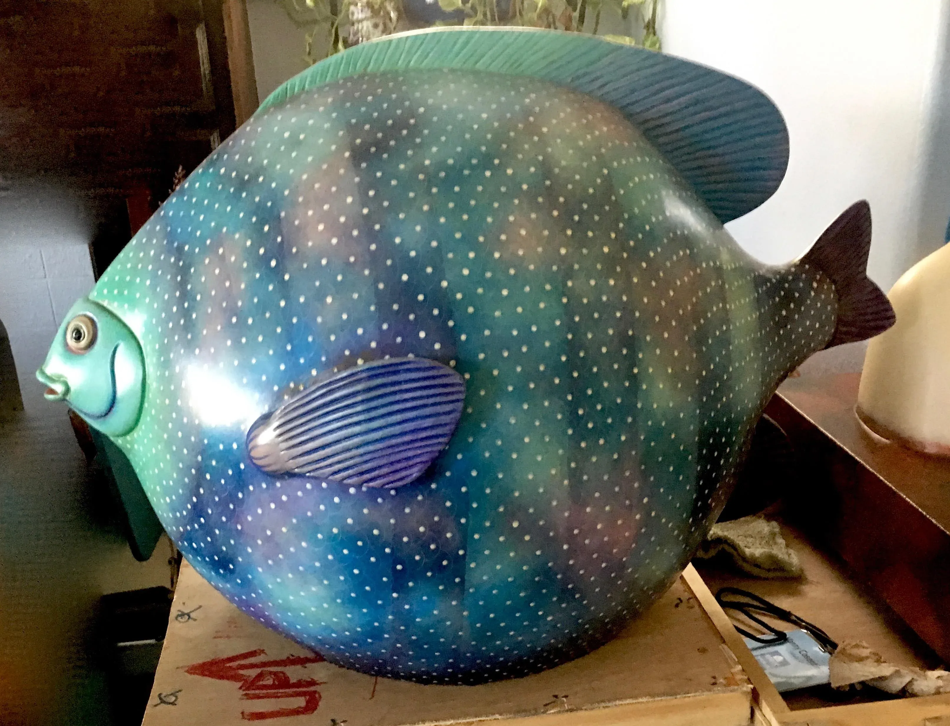 Sergio Bustamante Signed Ceramic Fish Sculptures - a Pair | Chairish