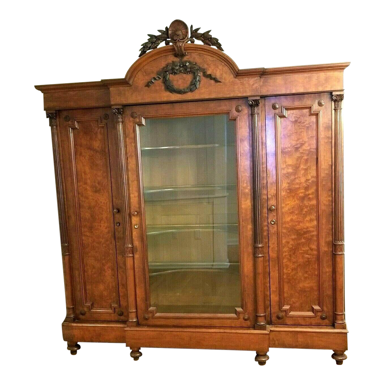 Victorian Century 1880 Mahogany Breakfront China Display Chairish