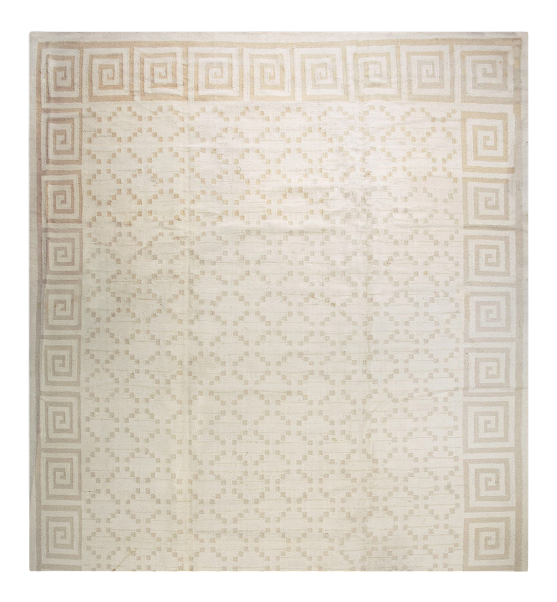 Vintage Indian Dhurrie Rug 13'5" X 28'0" Chairish