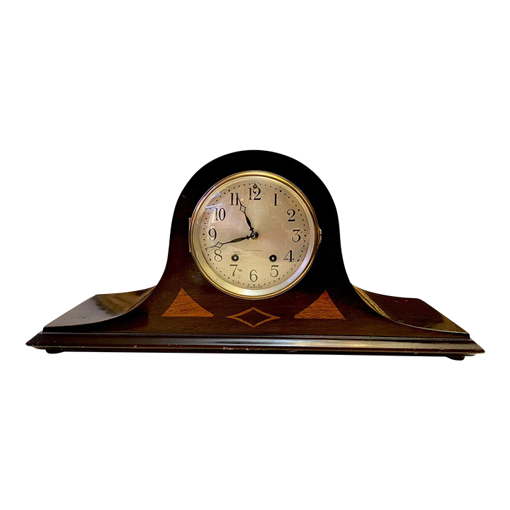 Seth Thomas Mantel Clock With Two Tone Wood Chairish