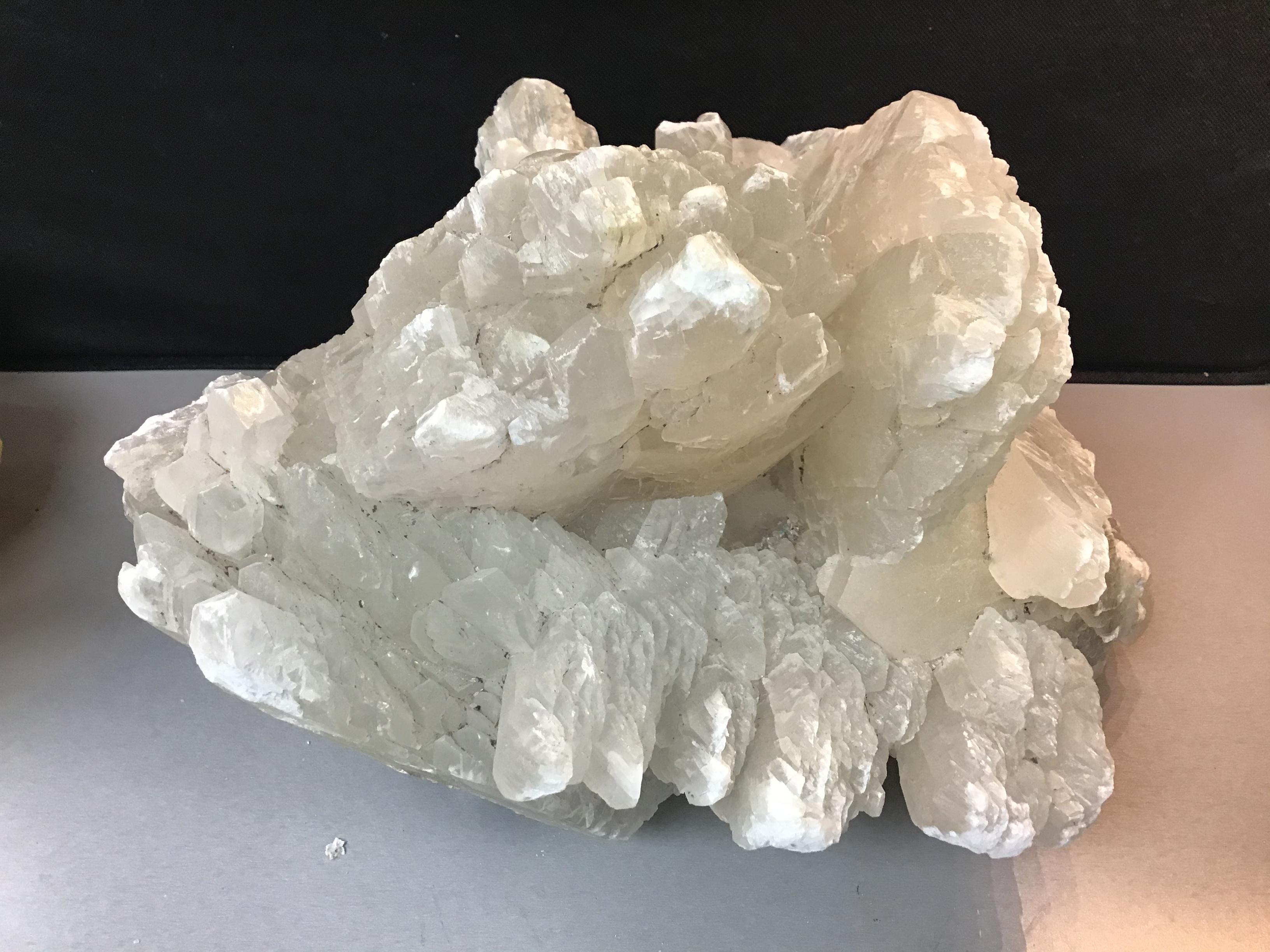 Late 20th Century Large Calcyte Crystal Quartz | Chairish
