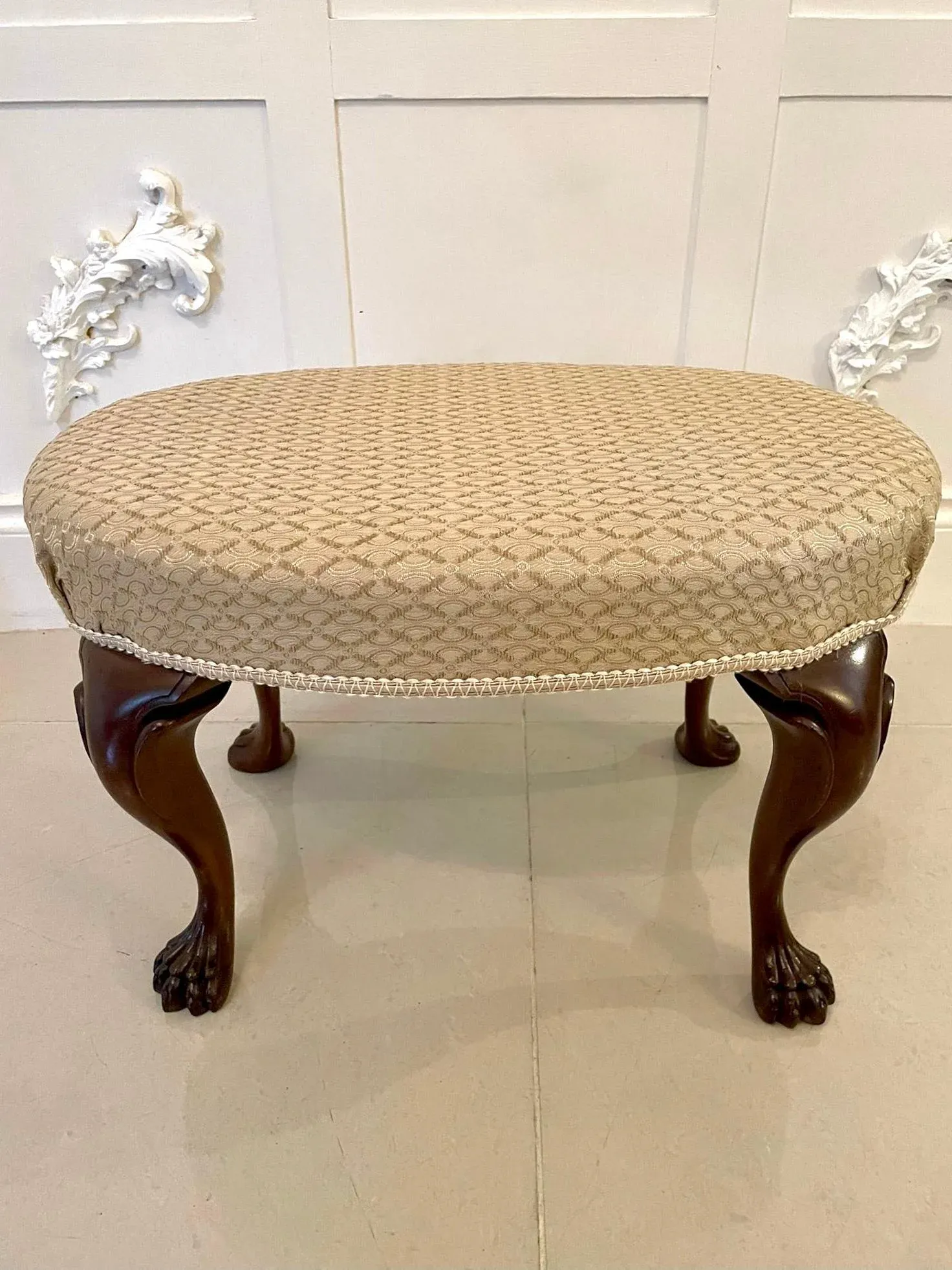 Antique Victorian Oval Stool