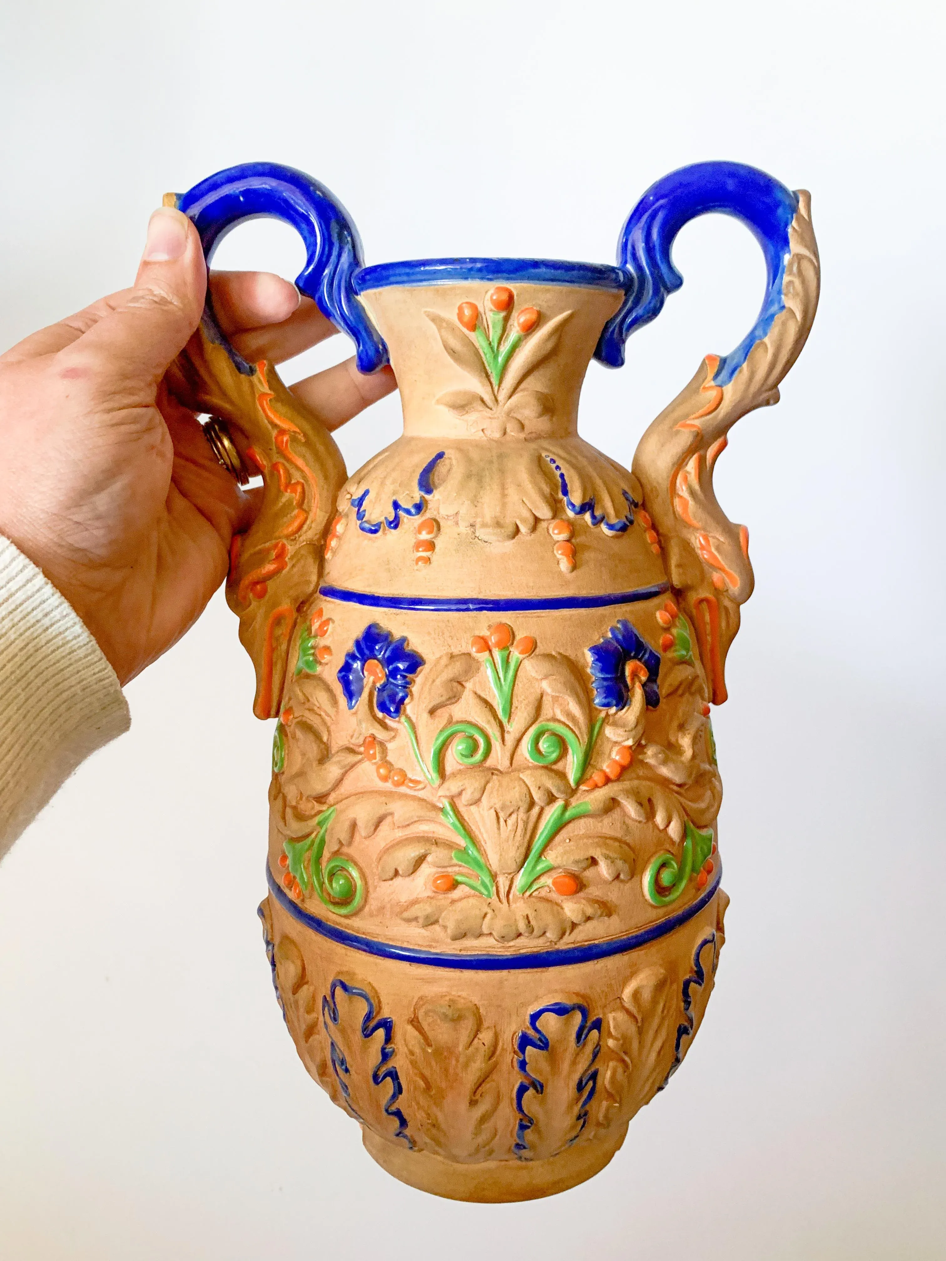 【carda】Ersia Handle Point Object Vase 3 colors Sedona Vista Pottery Vases - Set of 3 | Lone Star Western Decor