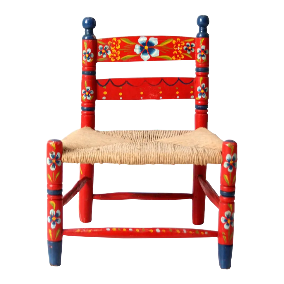 Vintage Mexican Folk Art Children's Chair Chairish