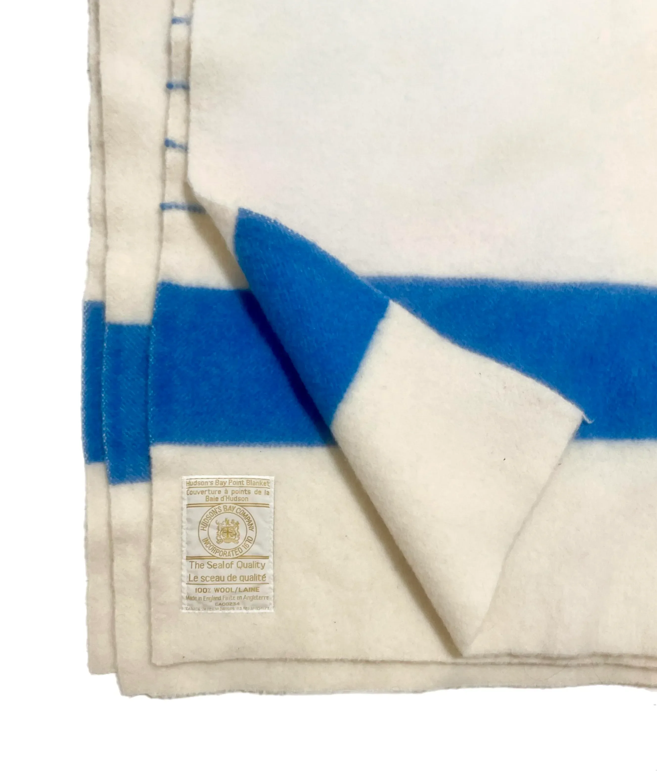 Vintage Hudson Bay Company Hudson Bay 4-Point Wool Blanket