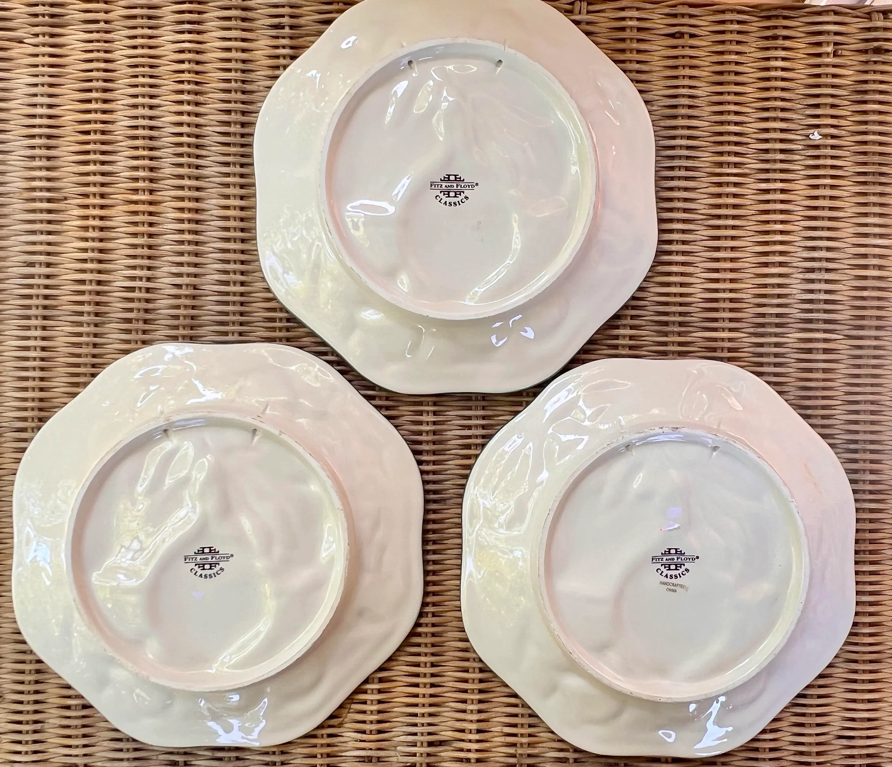 Fitz and Floyd Florentine Lemon Plates- Set of 3