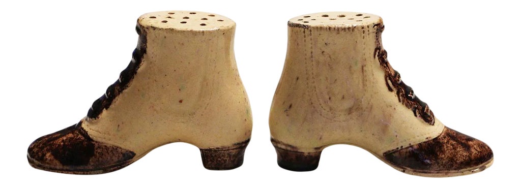 19th Century, Victorian Toothpick Holder Depicting Woman Shoes - Set of ...
