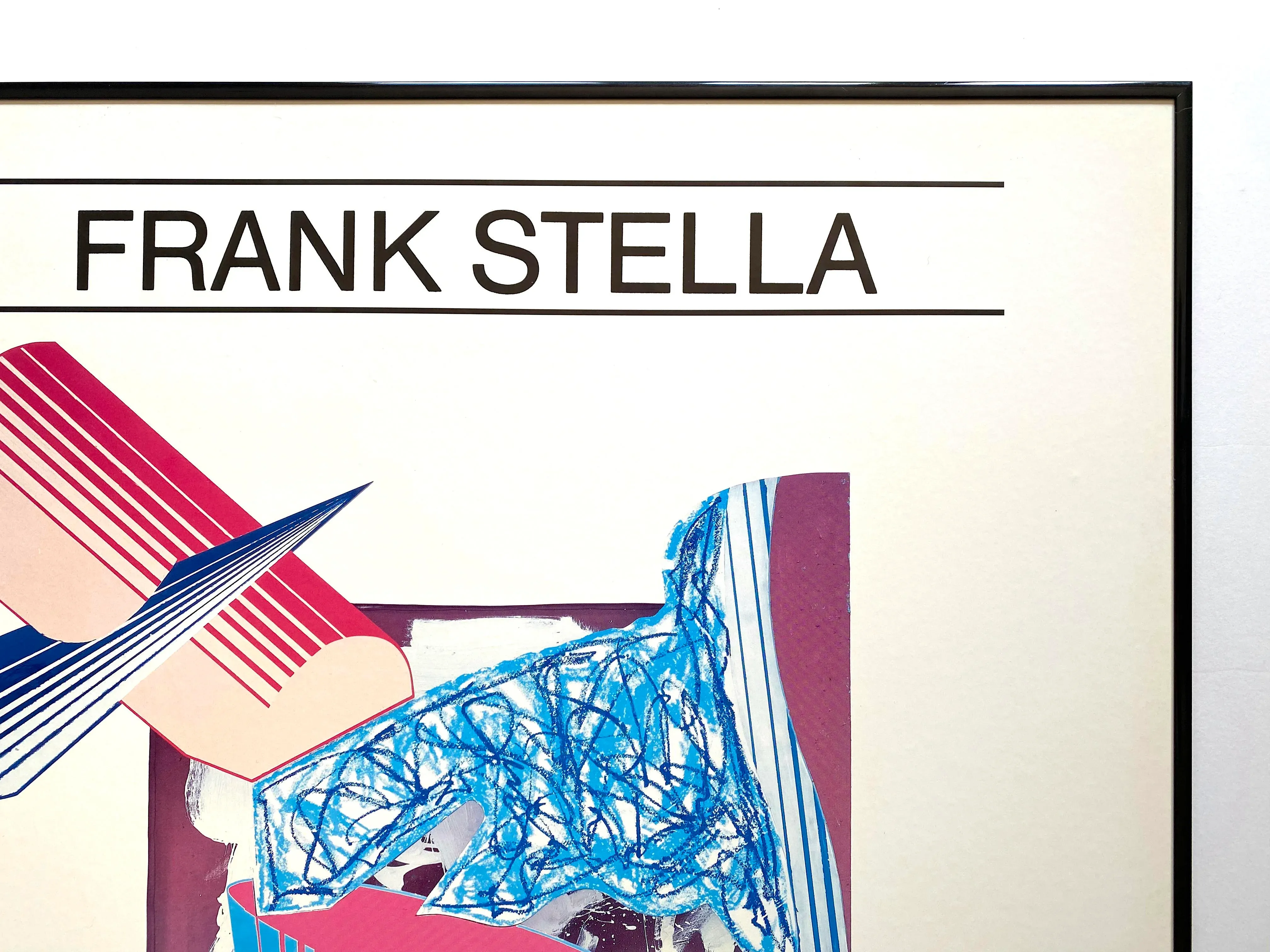 1985年/デルプラット/ポスター Frank Stella Vintage 1985 Modernist Lithograph Print Framed