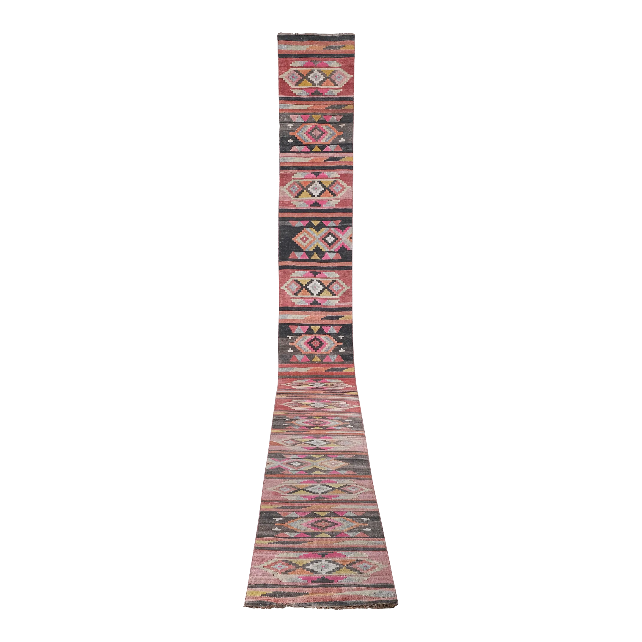 1960s Turkish Stair Kilim Runner 2'4'' X 22'11'' Chairish