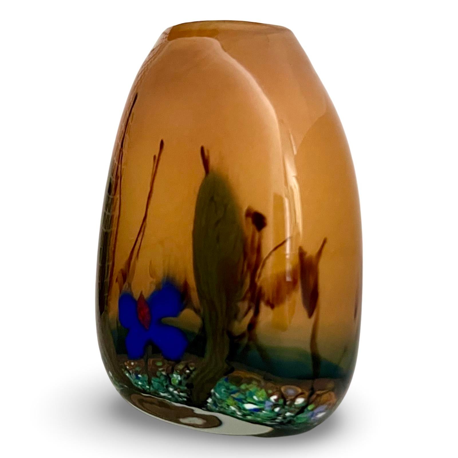 Mihai Topescu アートガラス花瓶 Vintage Mihai Topescu Large Signed Art Glass Vase, a Masterpiece