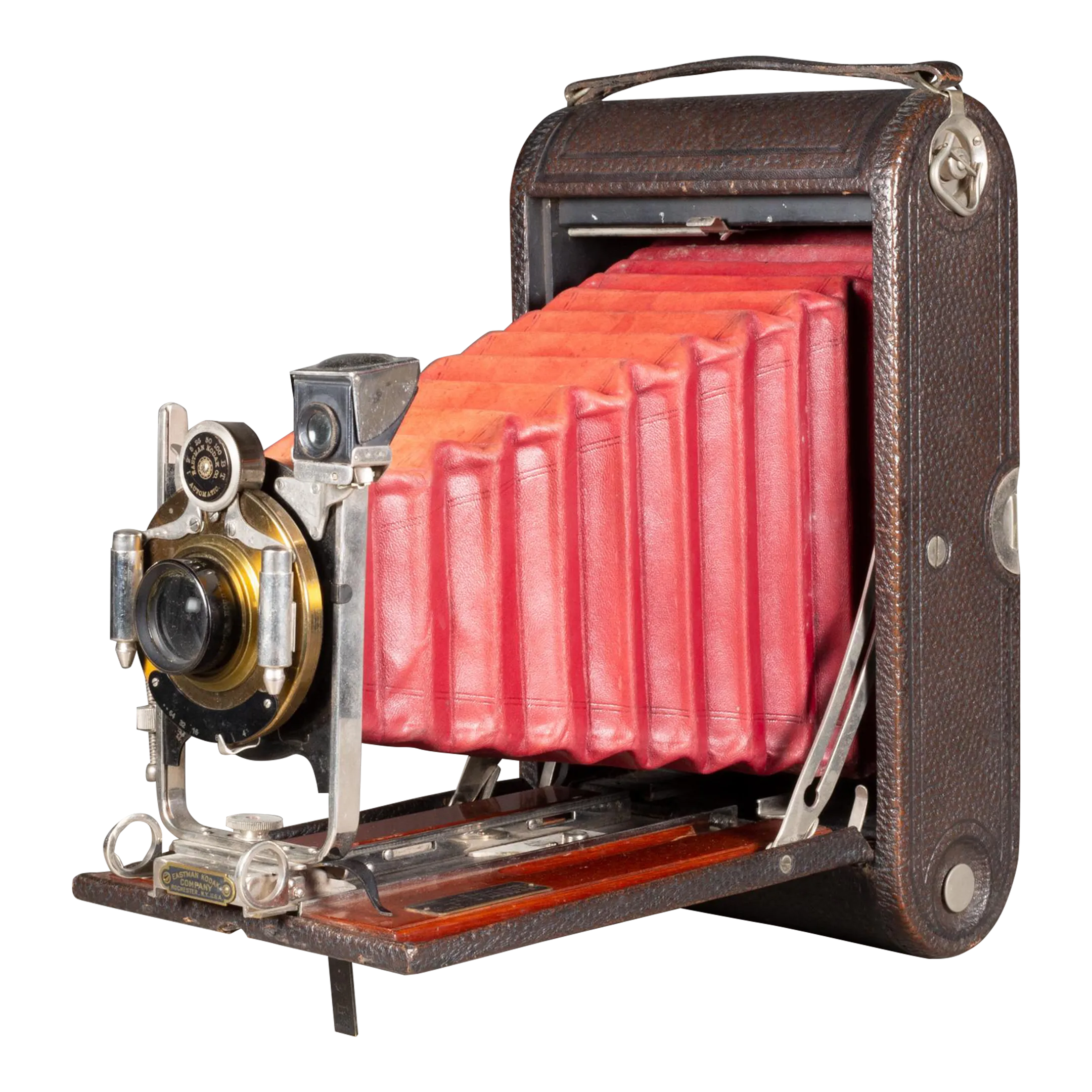 Large Antique Kodak Folding 3a Camera With Red Bellows and