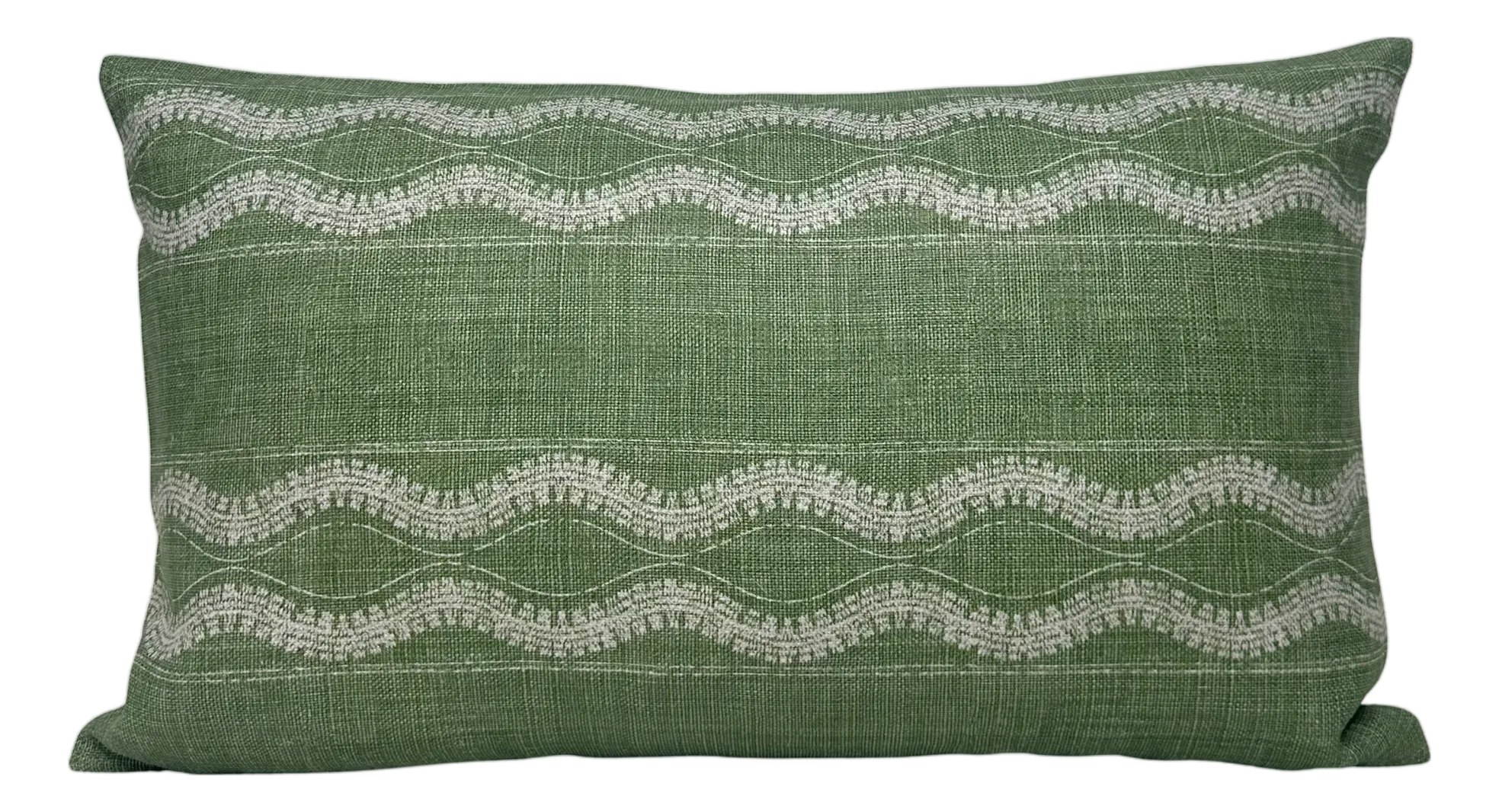 Zanzibar Linen Pillow Cover in Green, 12x20 Pillow