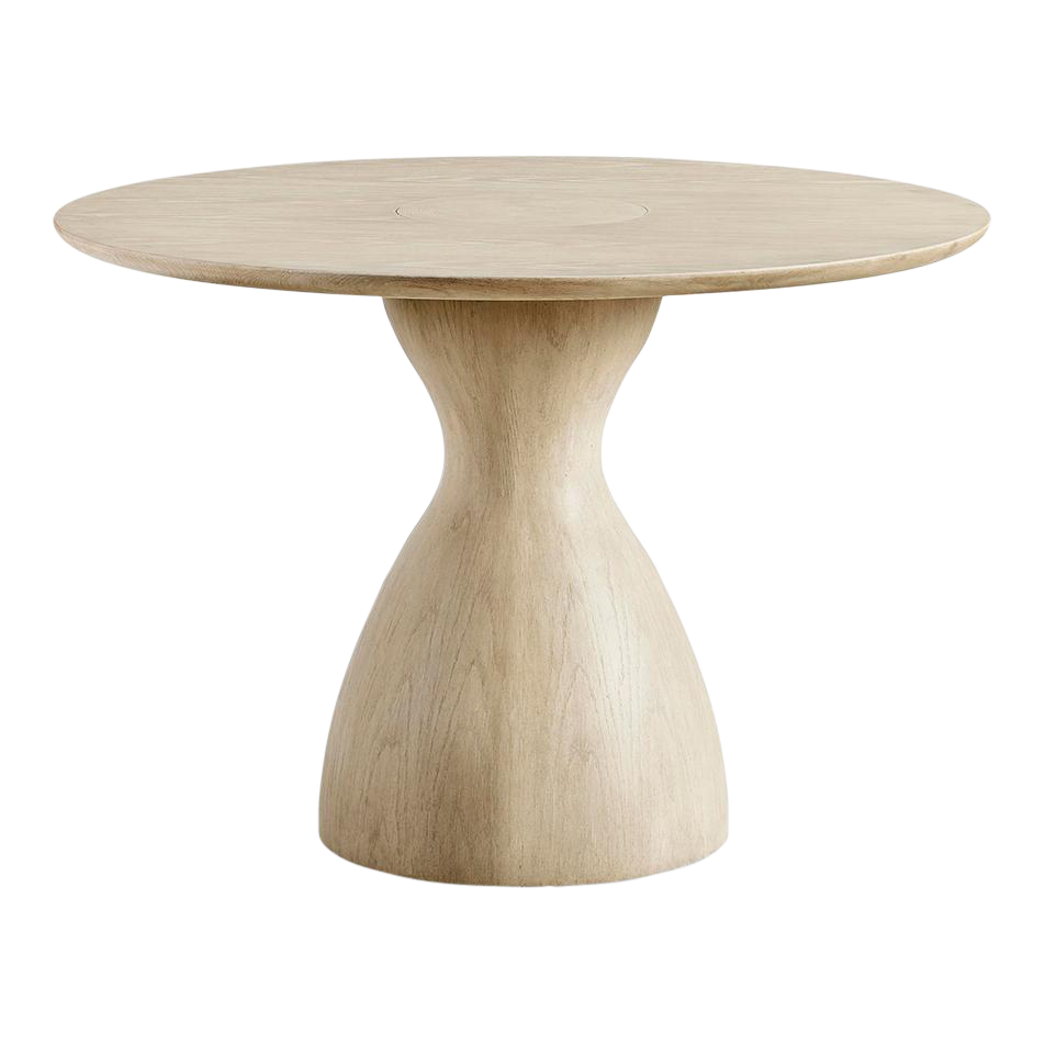 Modern Oak Pedestal Dining Table Chairish