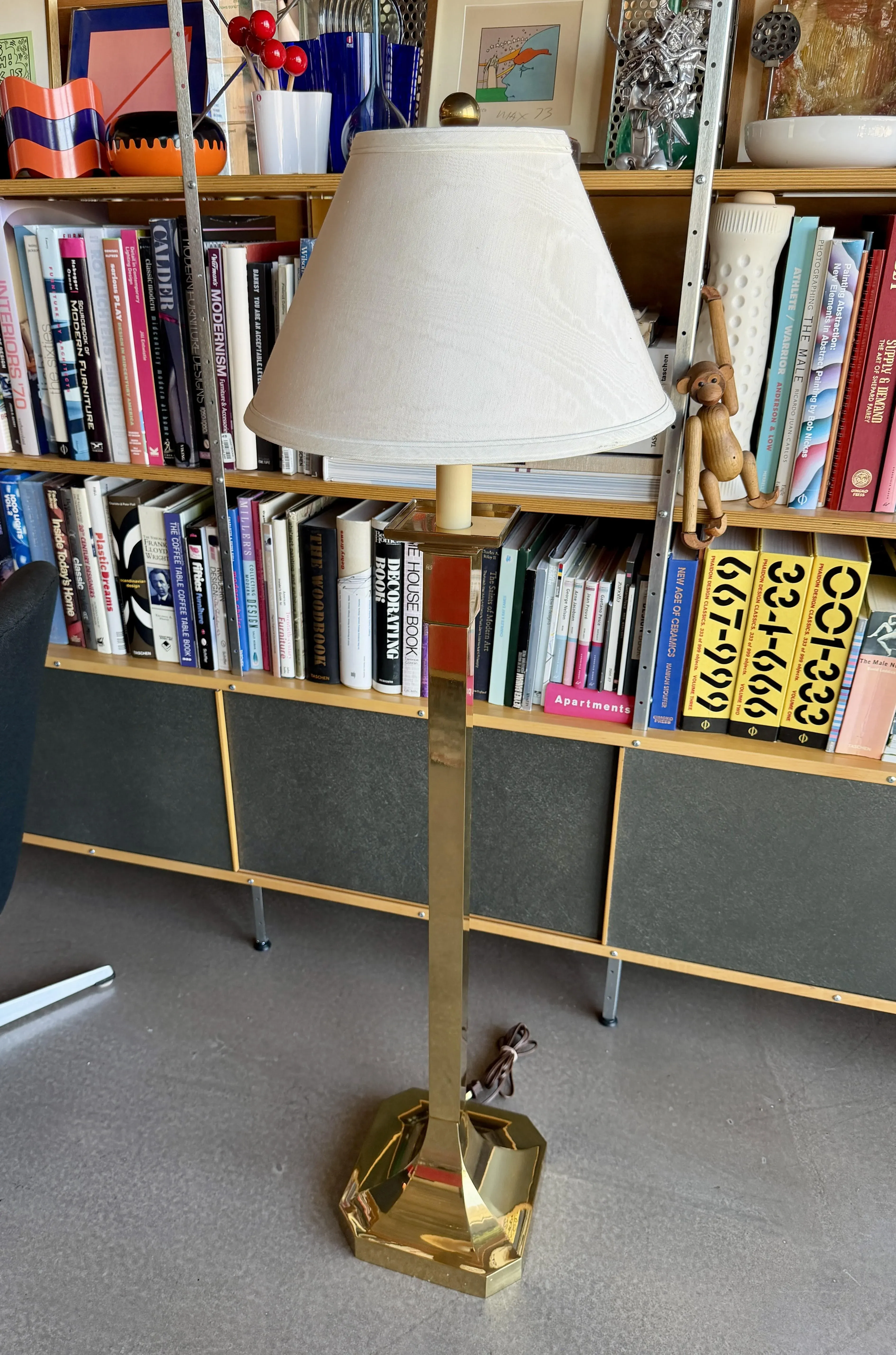 Vintage Frederick Cooper Sculptural Brass Floor Lamp Hollywood