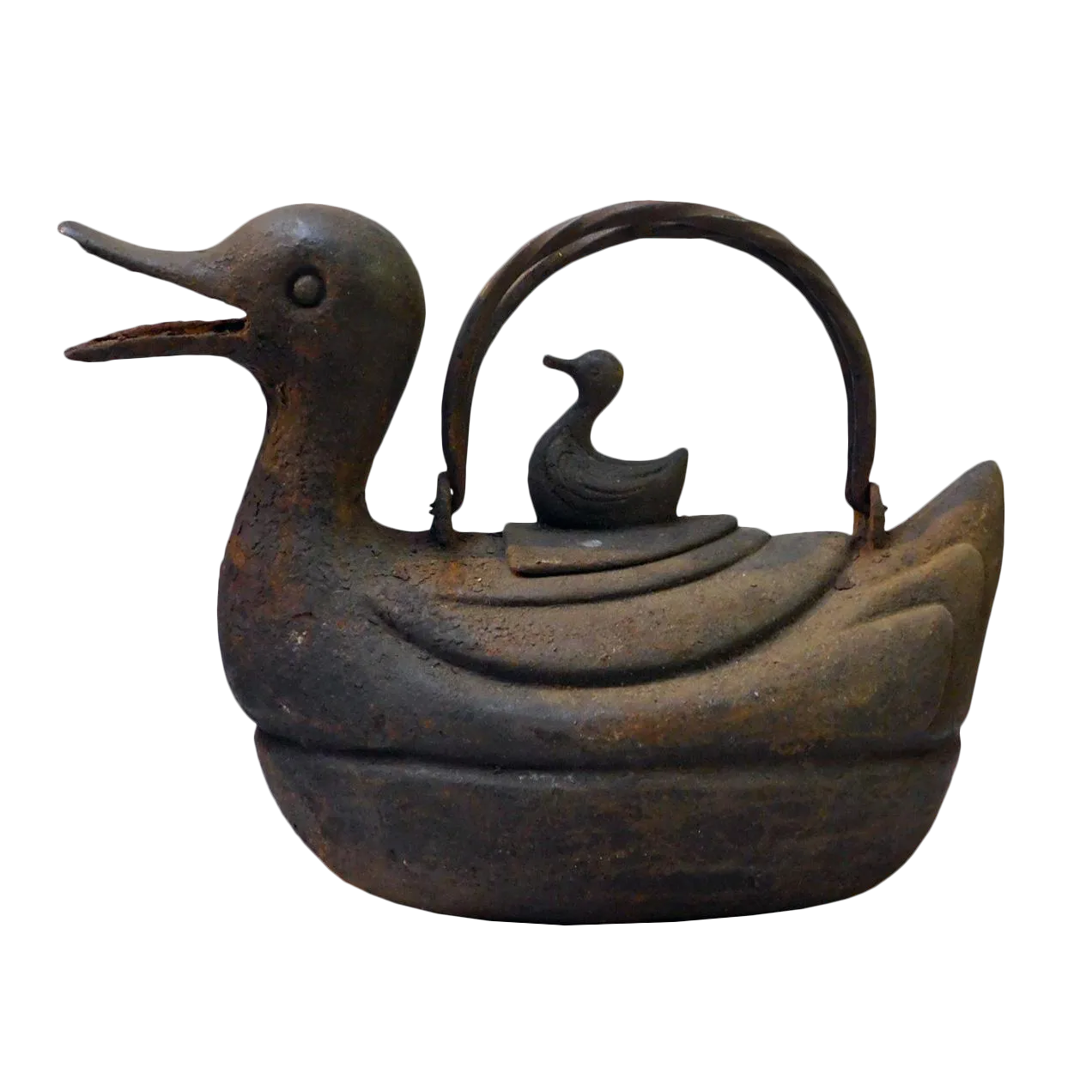 Handmade Heavy Rustic Iron Duck Shape Teapot Chairish
