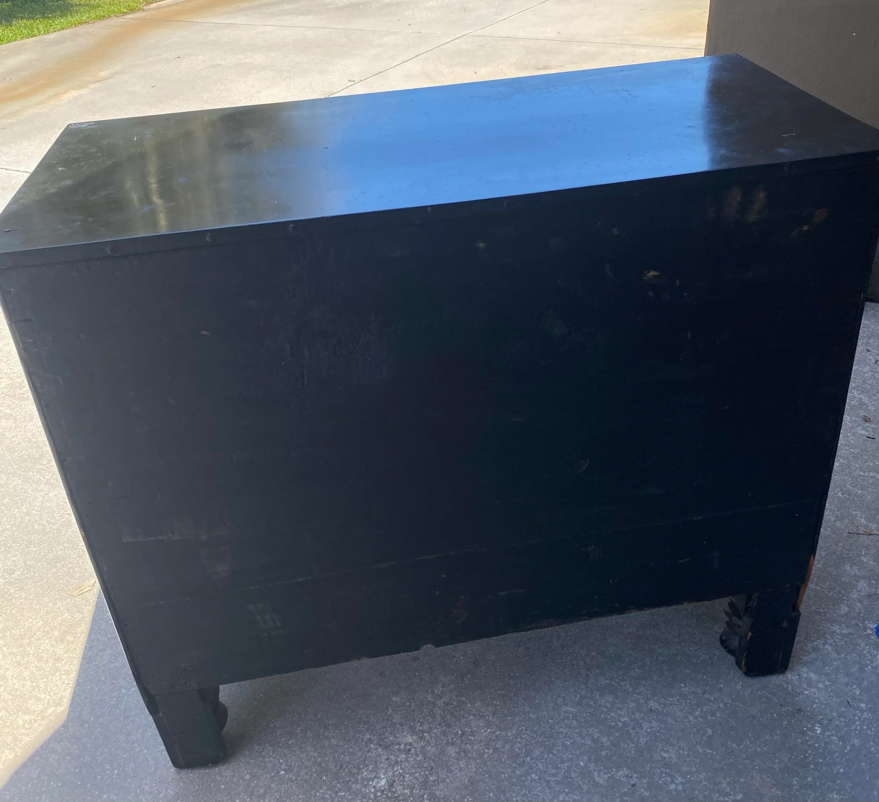 Vintage Ebony Black Dresser