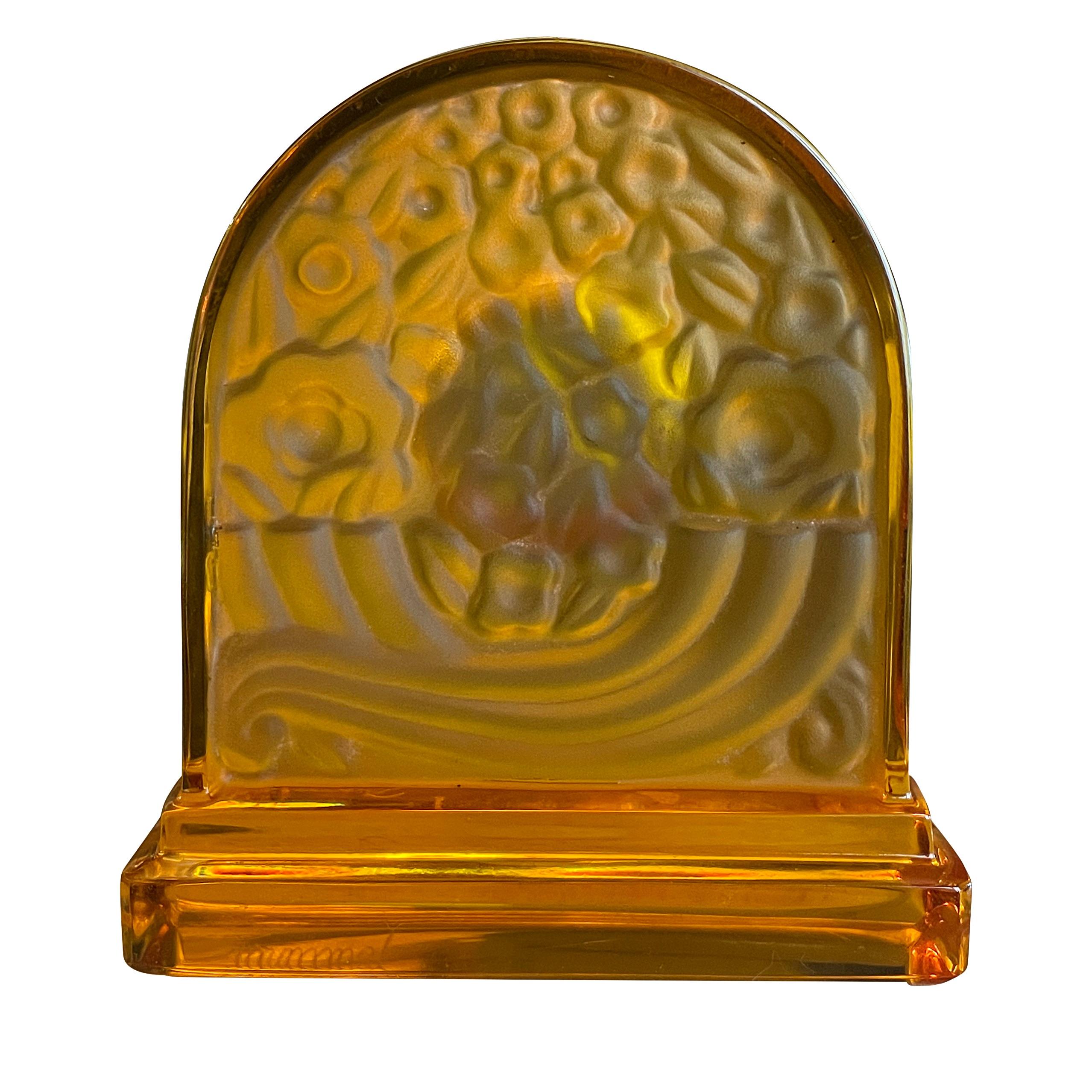 Baccarat French Crystal Desk Clock | Chairish