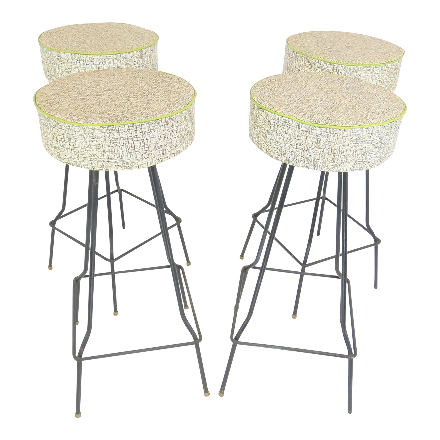 Vintage 1940s Frederic Weinberg Style Iron Bar Stools Set of 4 Chairish