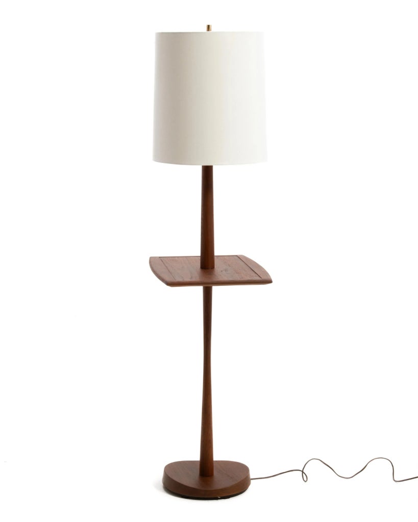 Laurel Lamp Manufacturing Company Mid Century Teak Table Shelf 