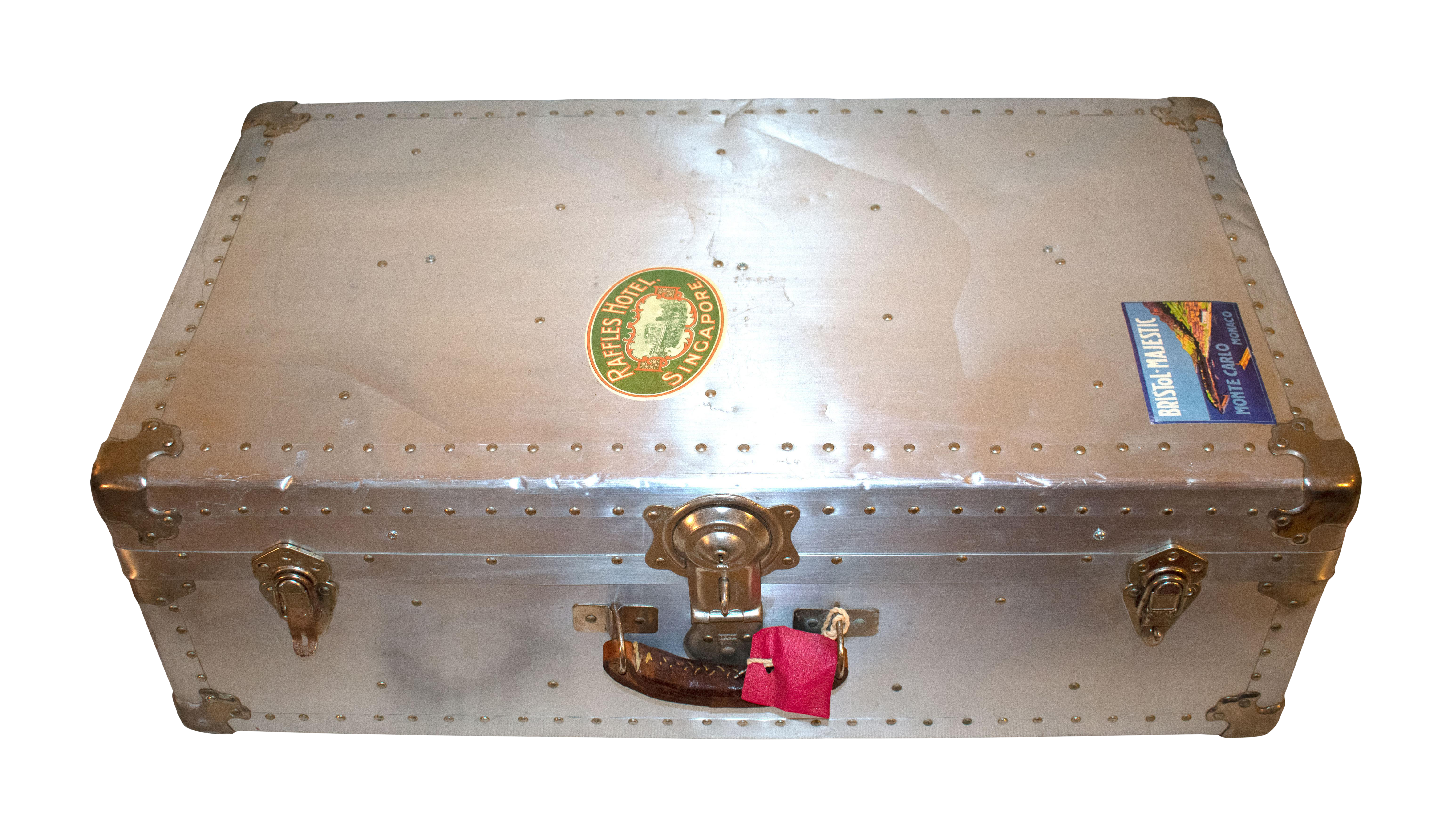 vintage aluminium suitcase