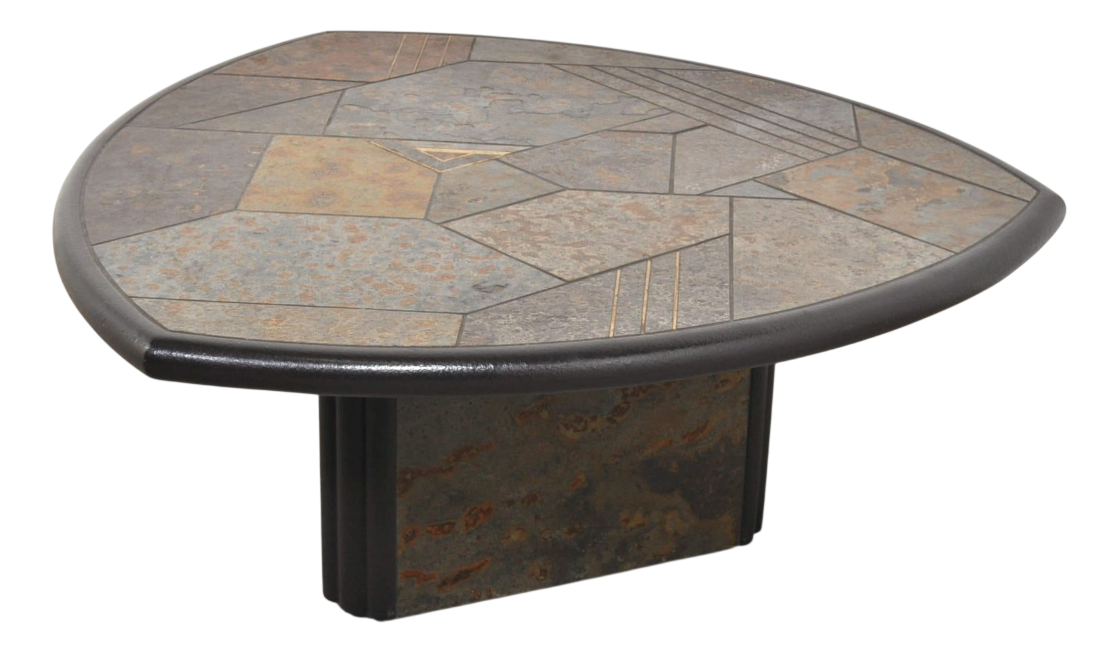 GCDS Black Mule Sandals with 10cm HeelBrutalist Slate Coffee Table by Paul Kingma, 1980s