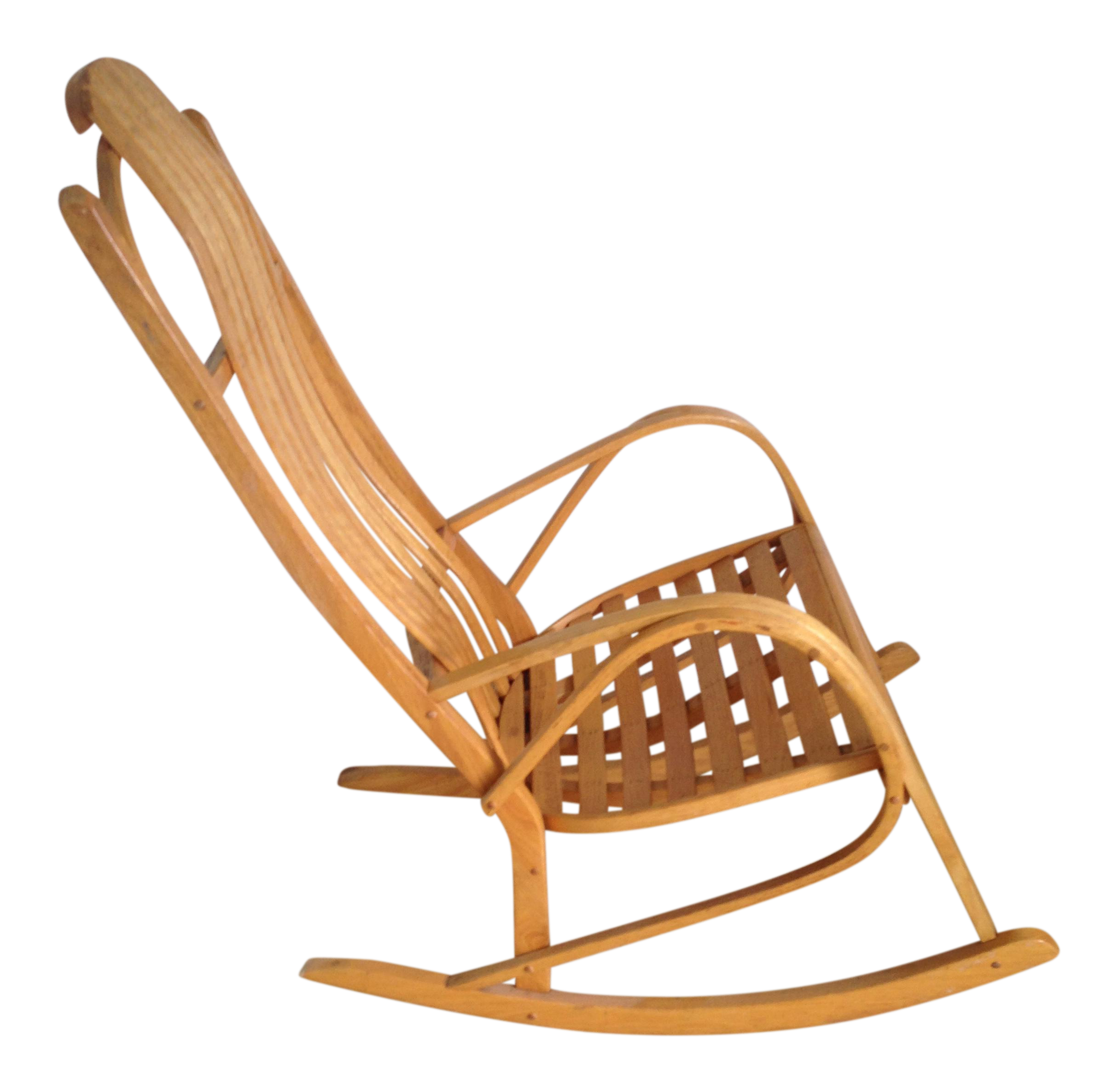 Scandinavian Bentwood Rocking Chair Chairish