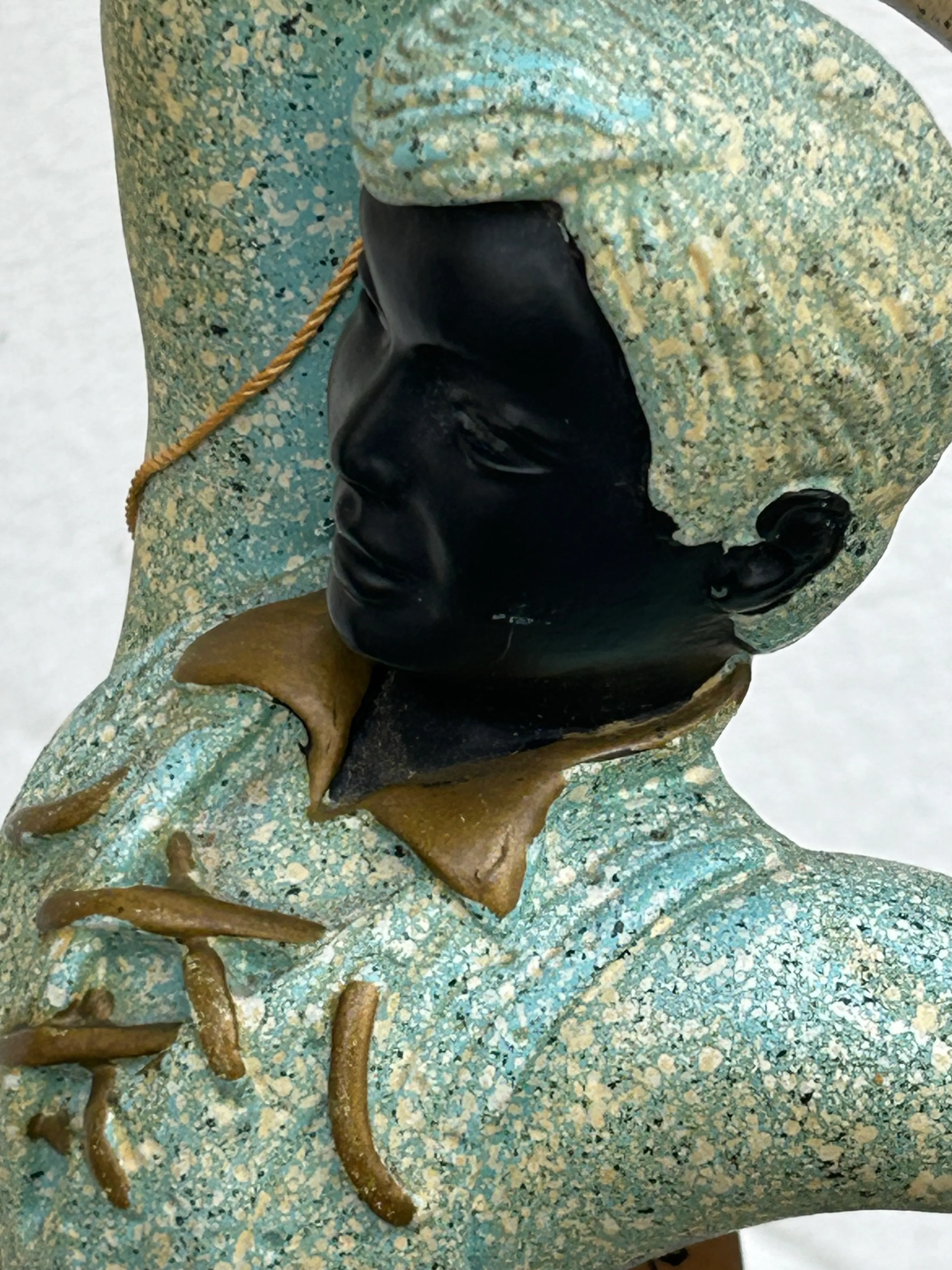 Pair of 1950s Figural Table Lamps With the Original Shades