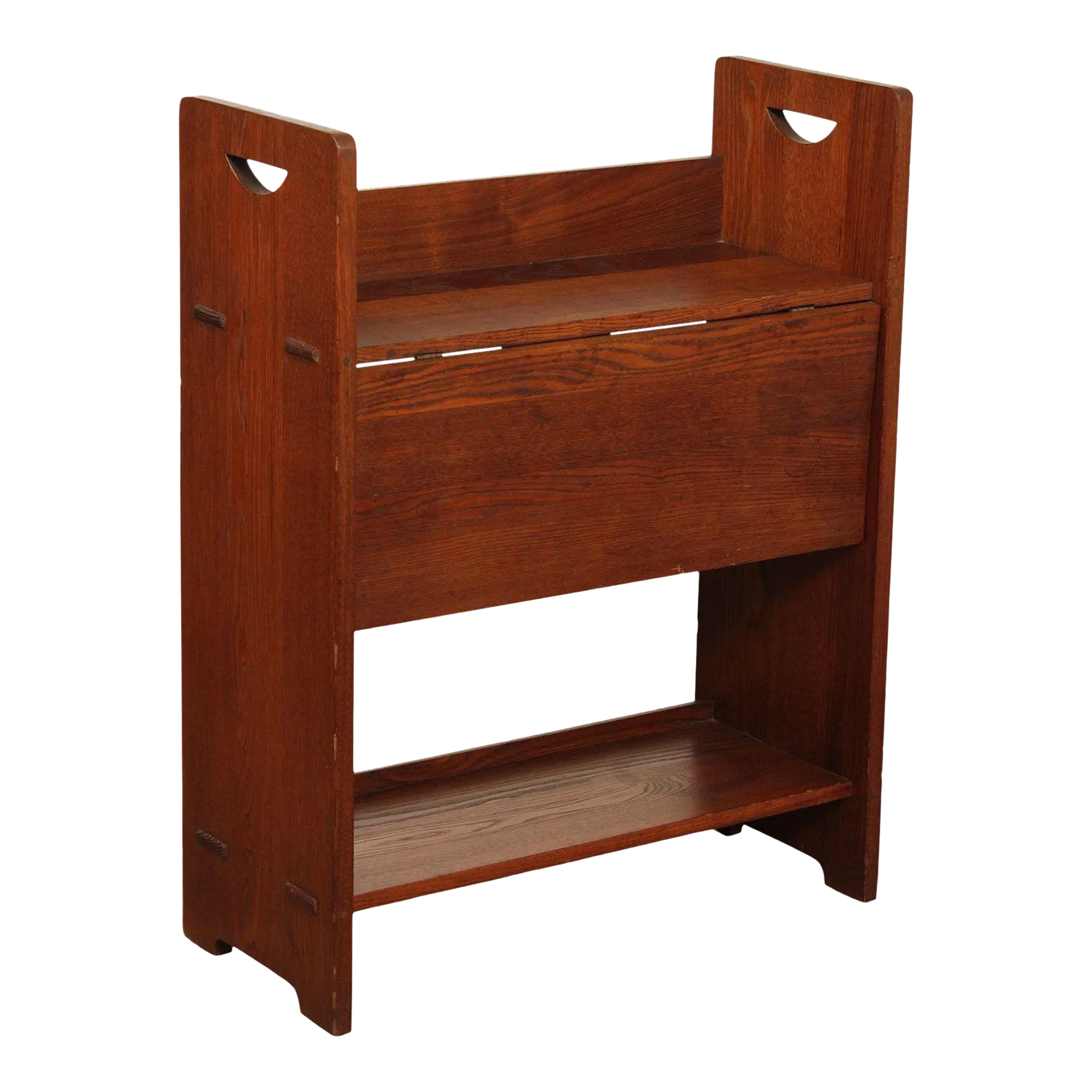 Antique Gustav Stickley Chestnut Drop Front Writing Desk Bookshelf