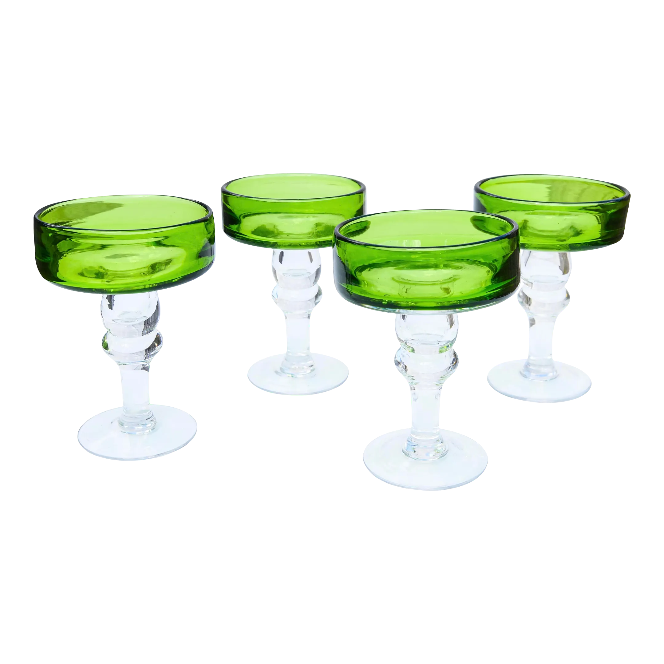 Vintage Green Cocktail Glasses Set of 4 Chairish