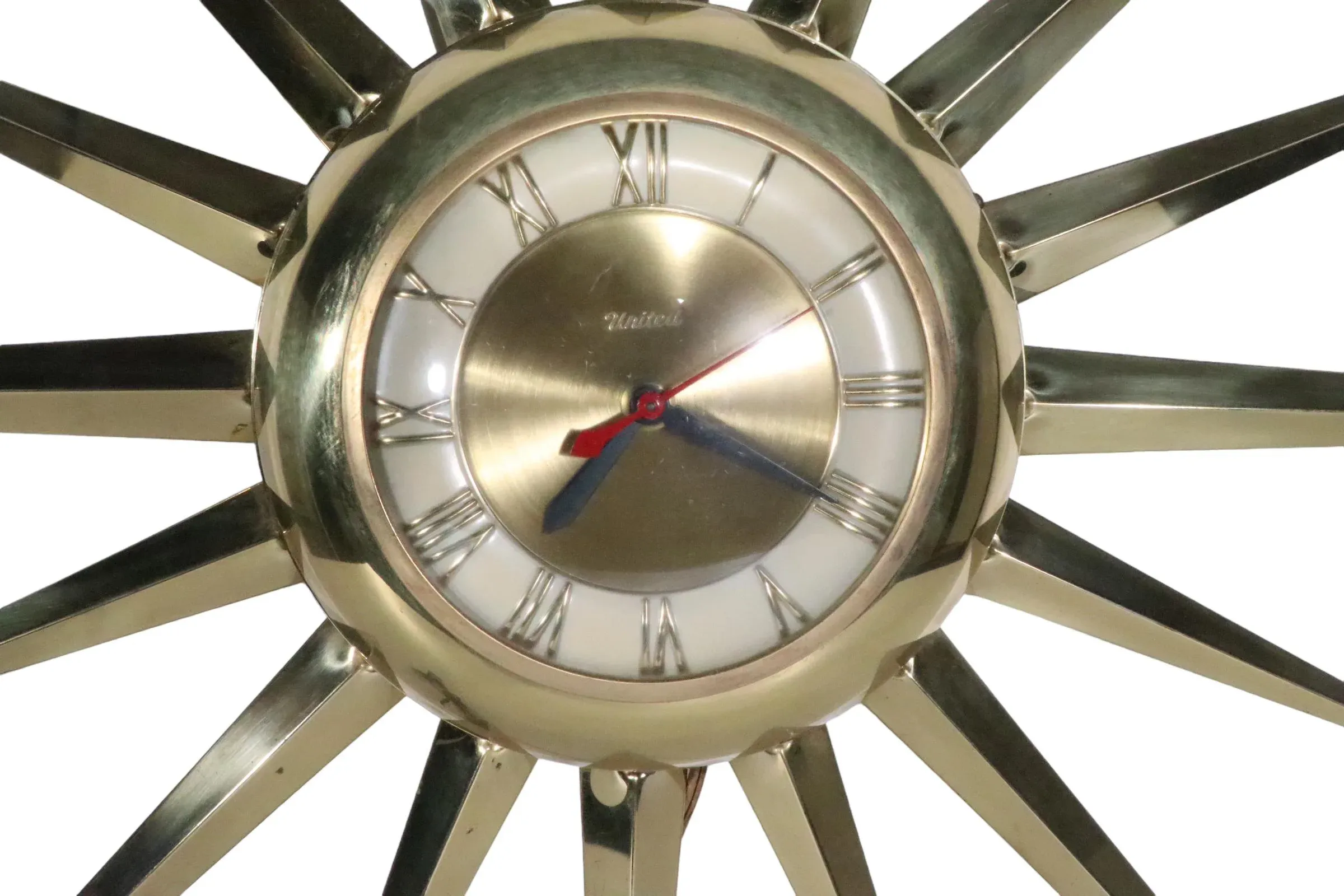 【国内在庫】 by Clock Wall Form Sunburst Century Mid United 1950/1960's C インテリア時計