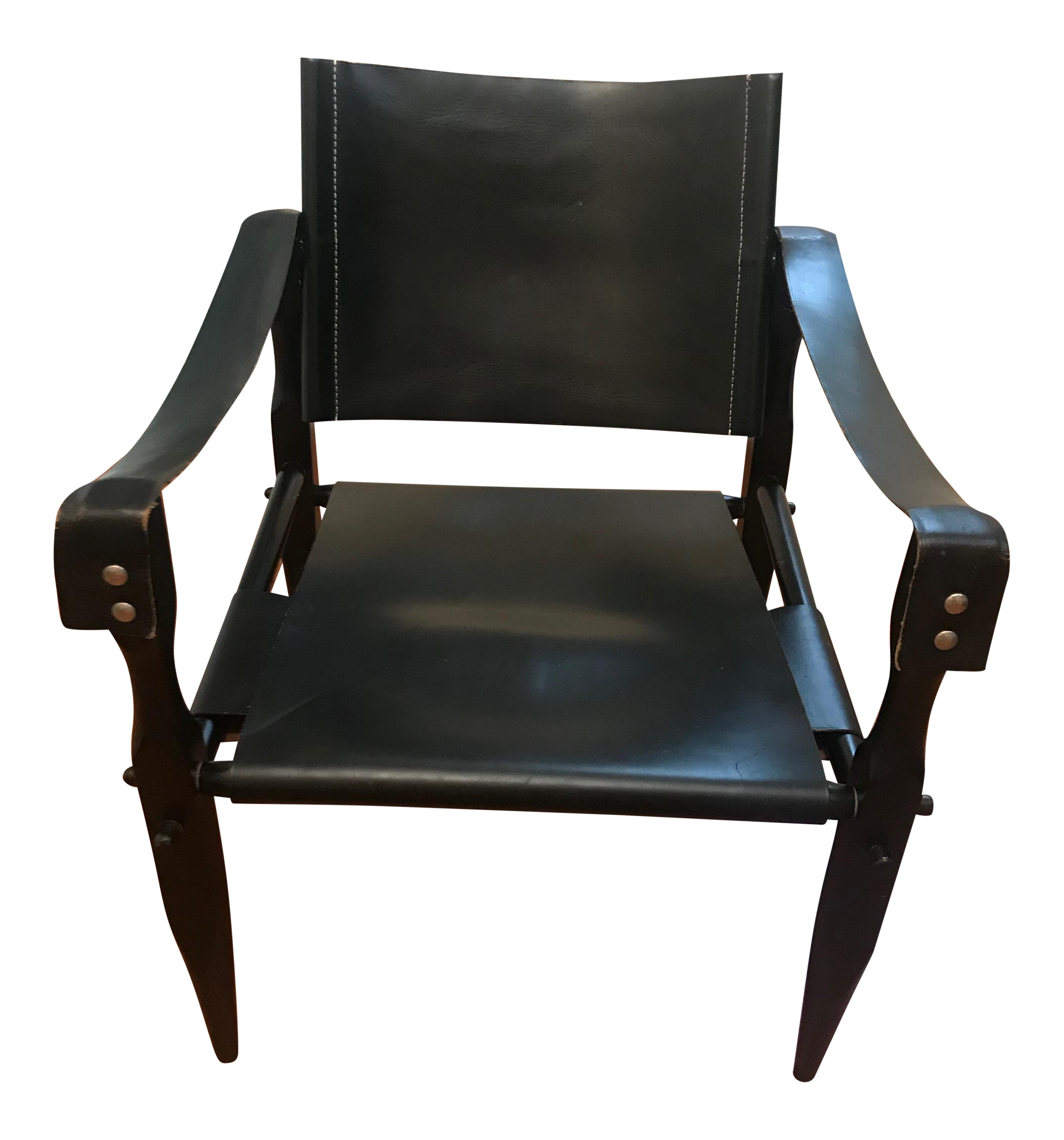 Leather Campaign Chair Chairish