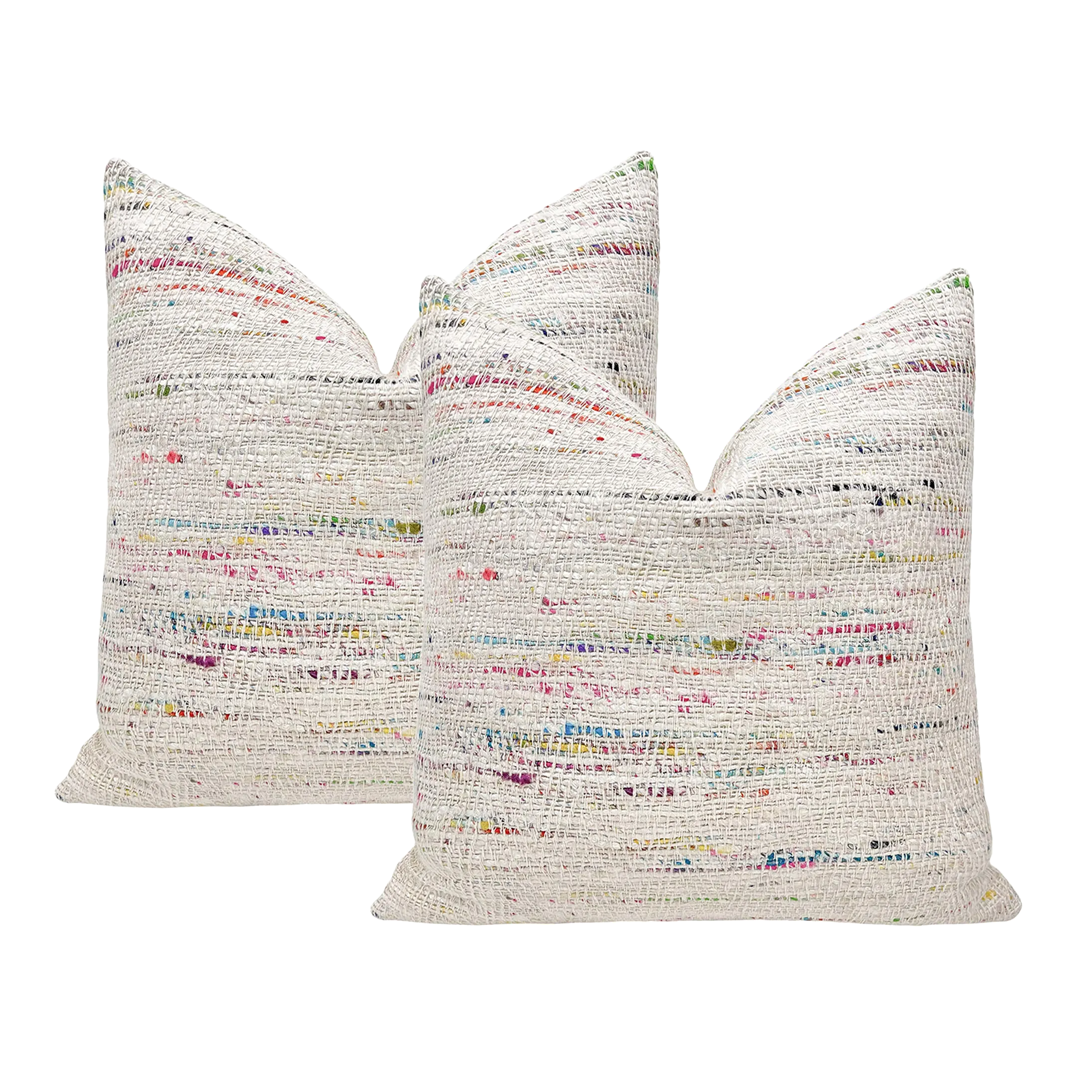 22" Jade Hepburn Tweed Pillows - a Pair