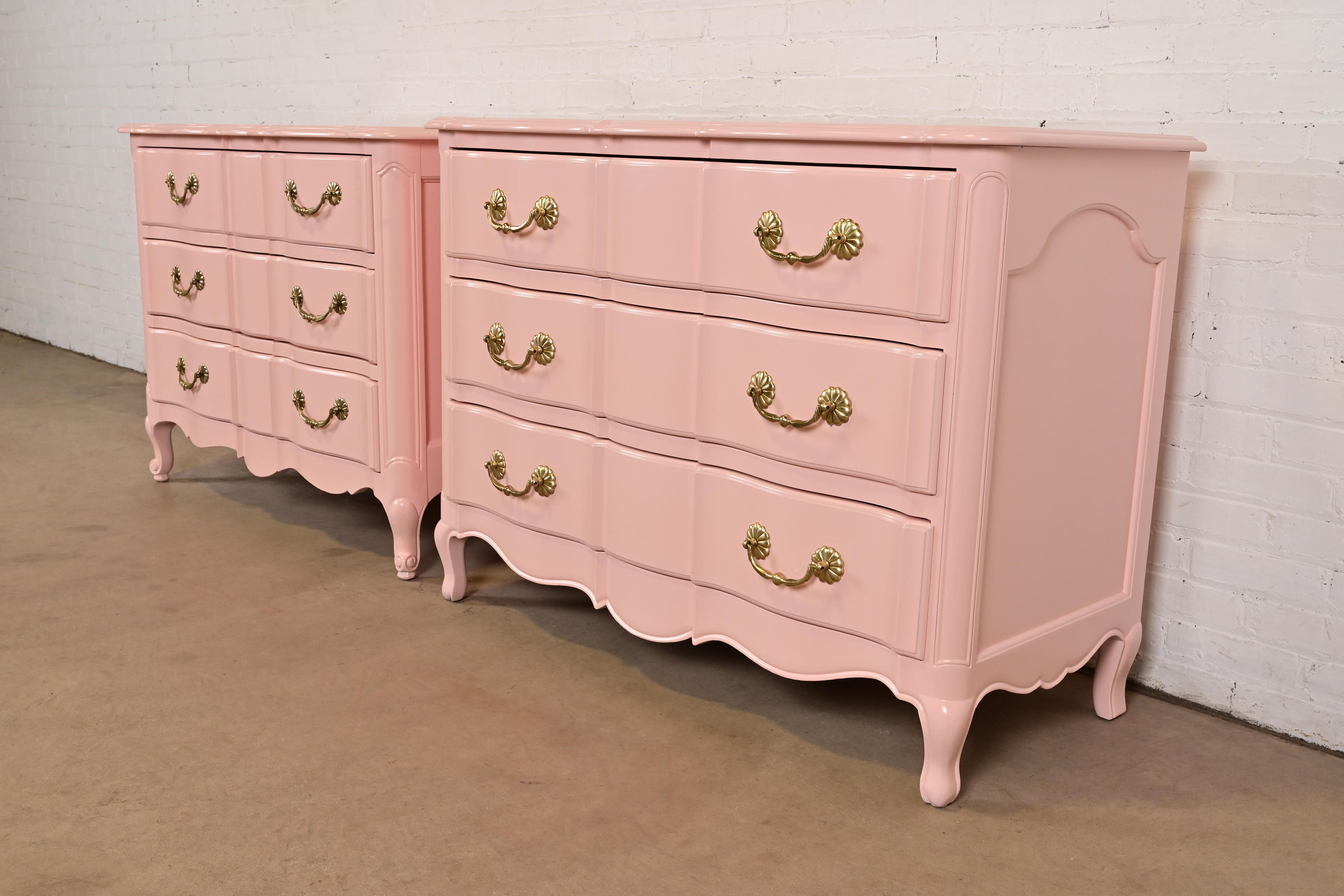 pink dresser chest Elstowe Faux Bamboo 6-Drawer Dresser, Nude Pink - daals